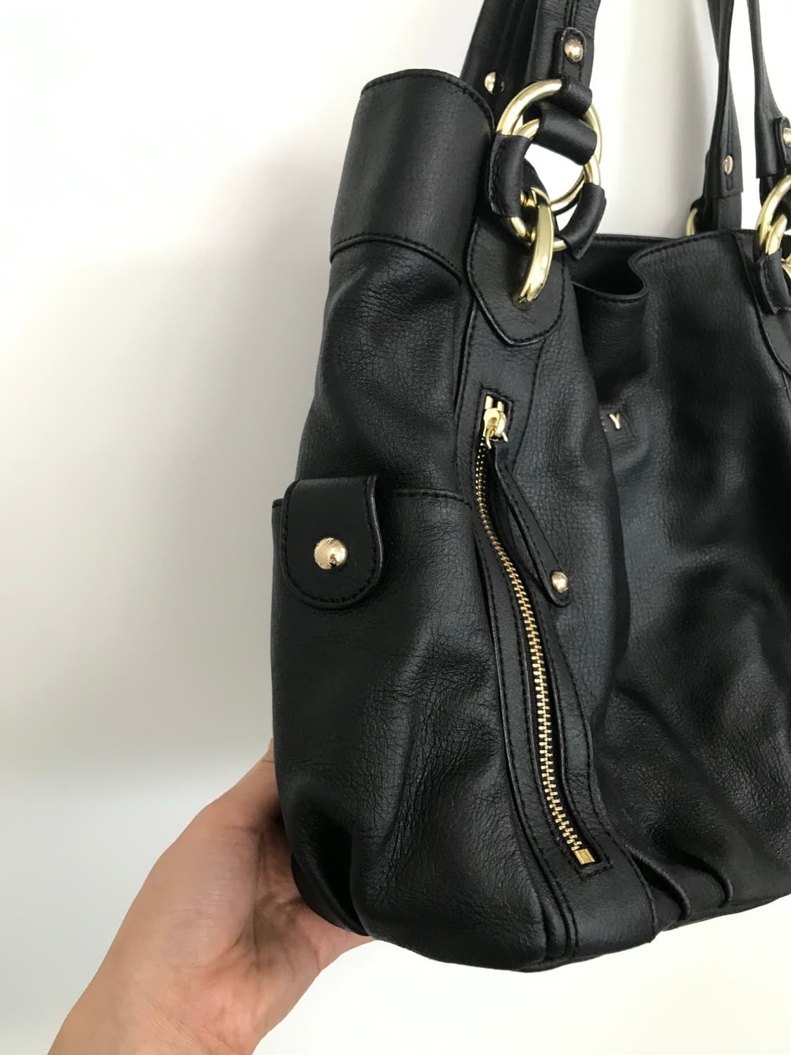Sisley 시슬리 금장 블랙 숄더백  상품이미지7