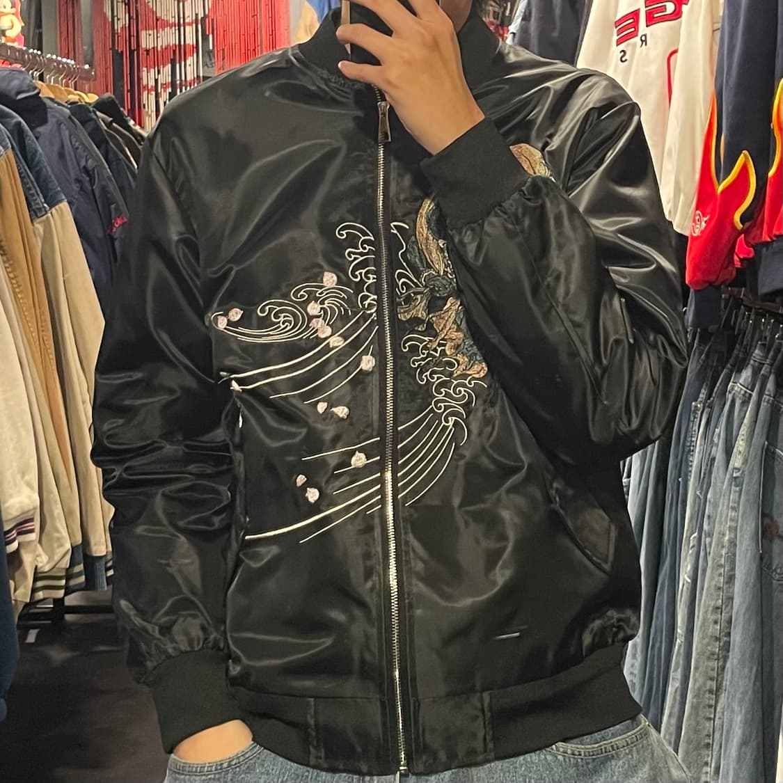 [IM] Vtg 블랙 자수 스카쟌  상품이미지4