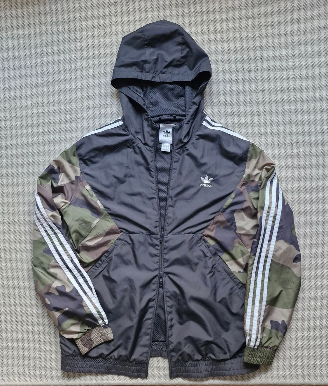 아디다스 카모 삼선 윈드브레이커 L 상품이미지1
