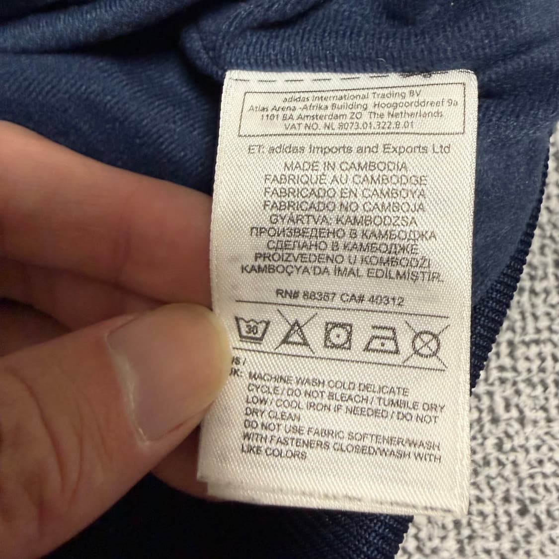 아디다스 파이어버드 퀄팅 자켓 네이비 S 상품이미지4