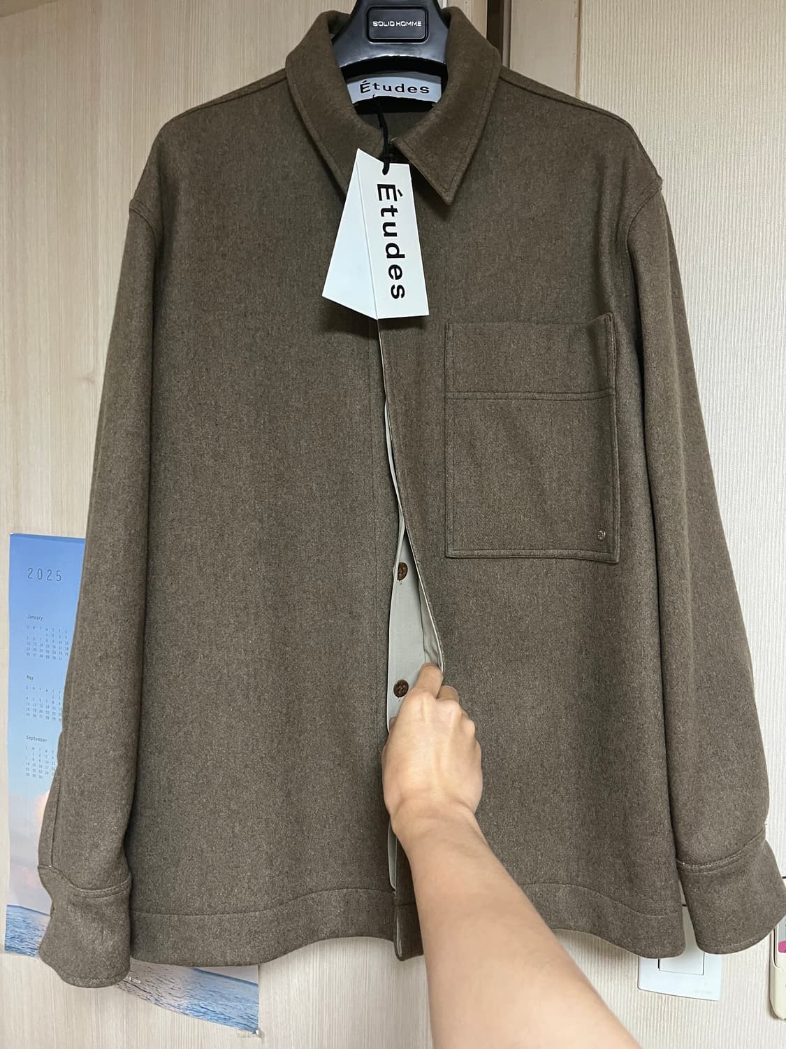 에뛰드 스튜디오 울 핸드메이드 셔츠 자켓 상품이미지2