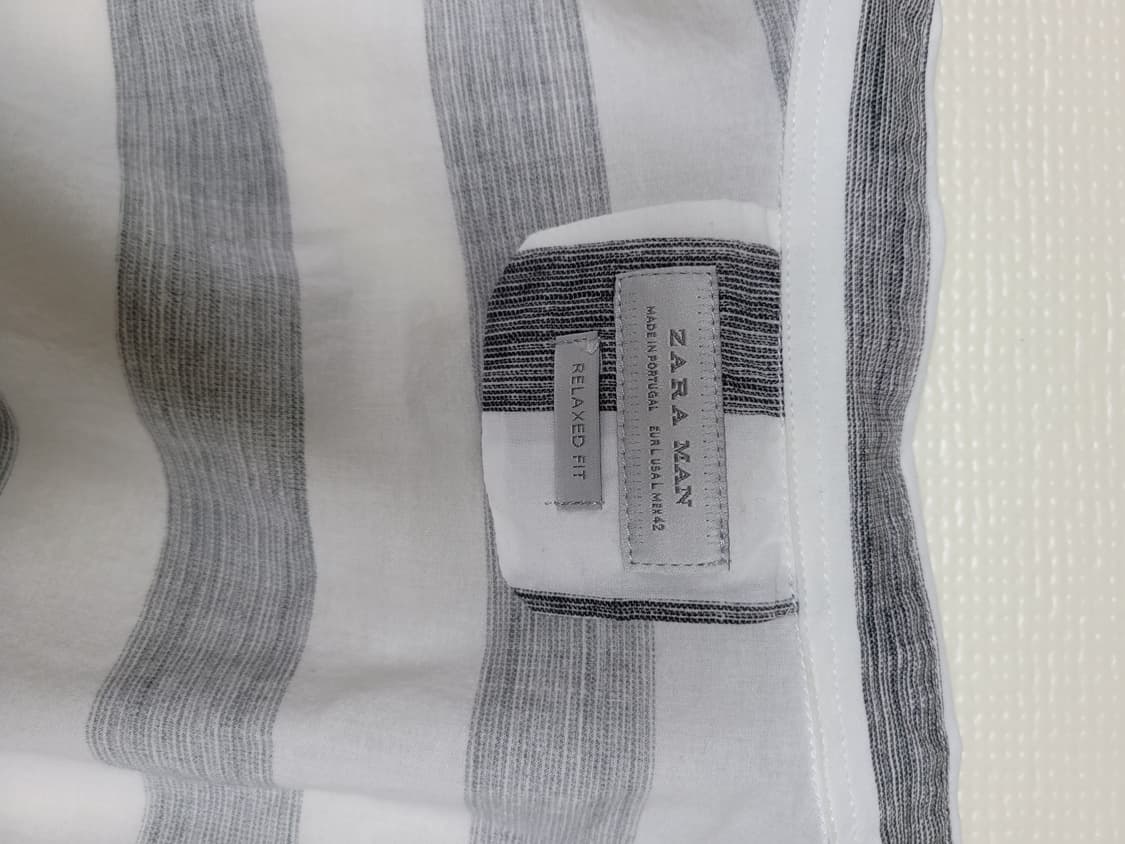 자라맨 ZARAMAN 스트라이프 반팔셔츠 120 화이트 상품이미지9