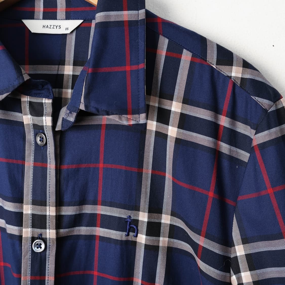 55/헤지스 벨티드 체크 셔츠 원피스 상품이미지3