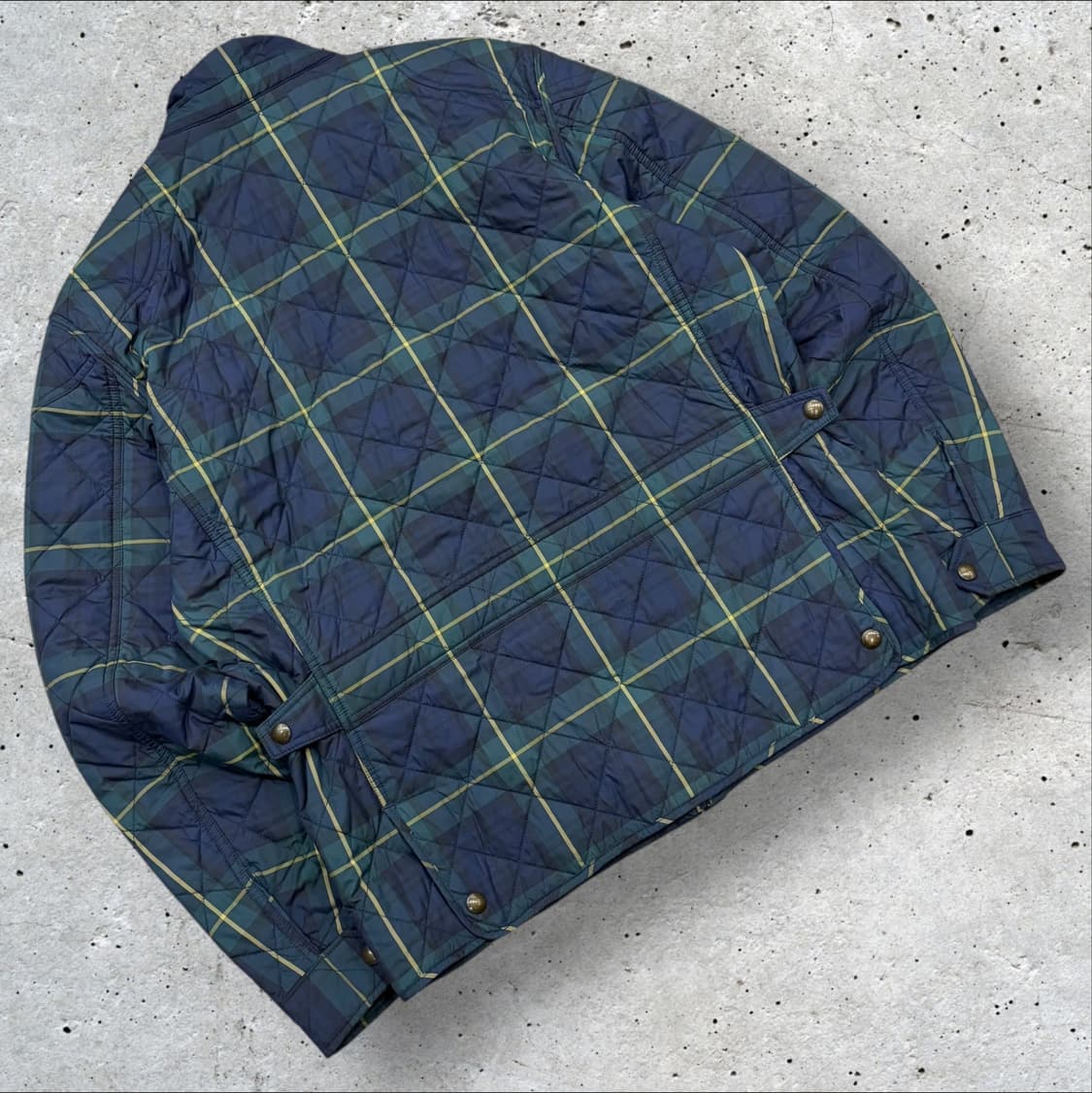 [L] 폴로 랄프로렌 블랙와치 체크 퀼팅 자켓 B496 상품이미지2