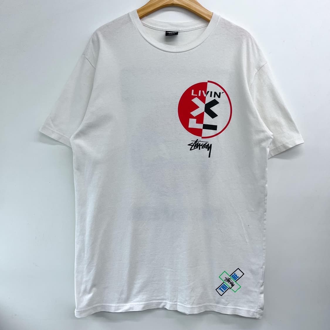 스투시 빅 스탁 로고 노 렛지 파워 화이트 티셔츠 상품이미지3