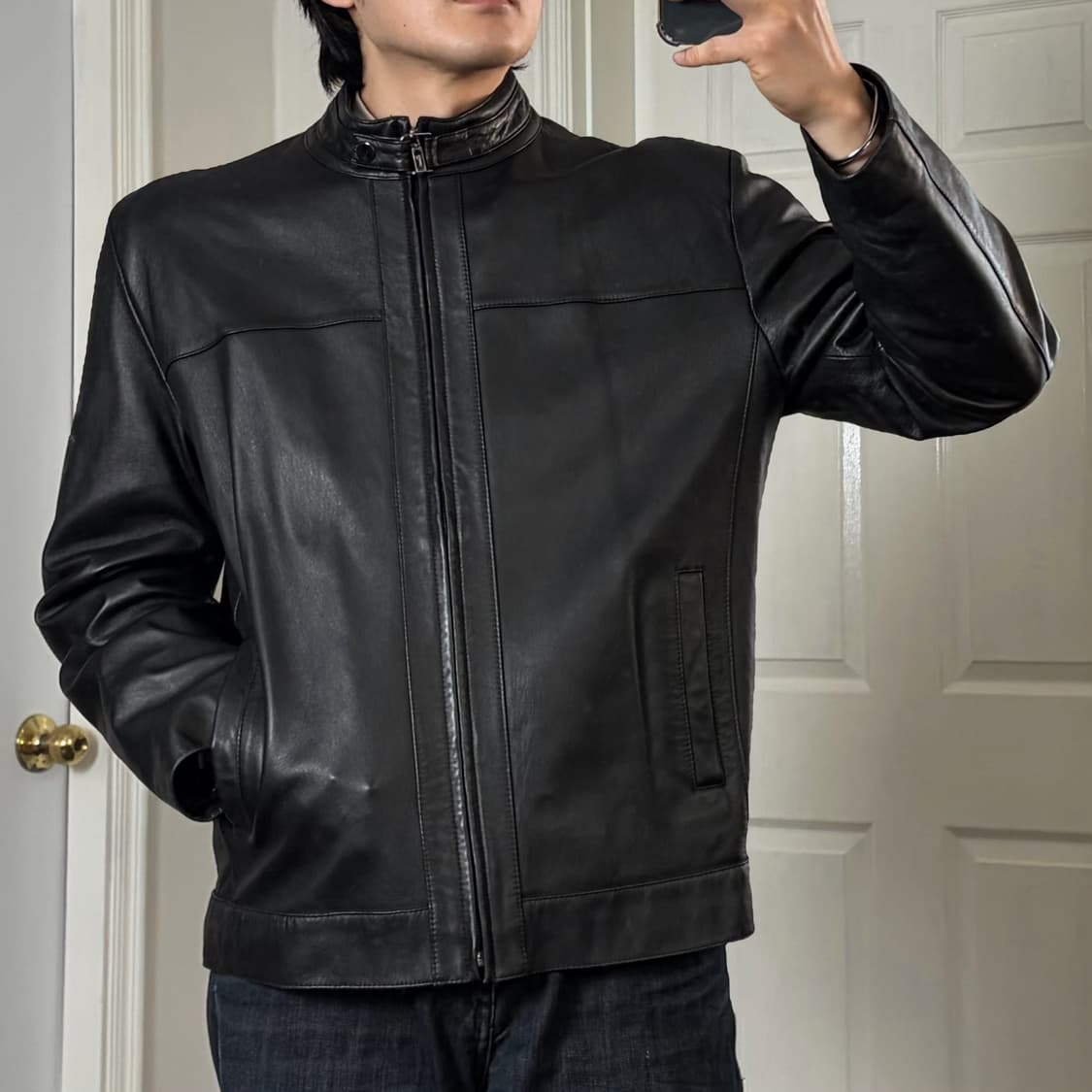 Ecrase 레더 바이크 자켓 양가죽 100% 상품이미지1