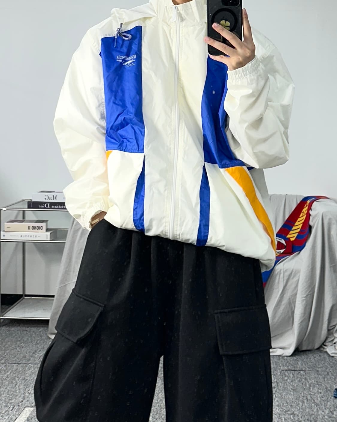 리복 믹스컬러 올드스쿨 바람막이 2XL 상품이미지3