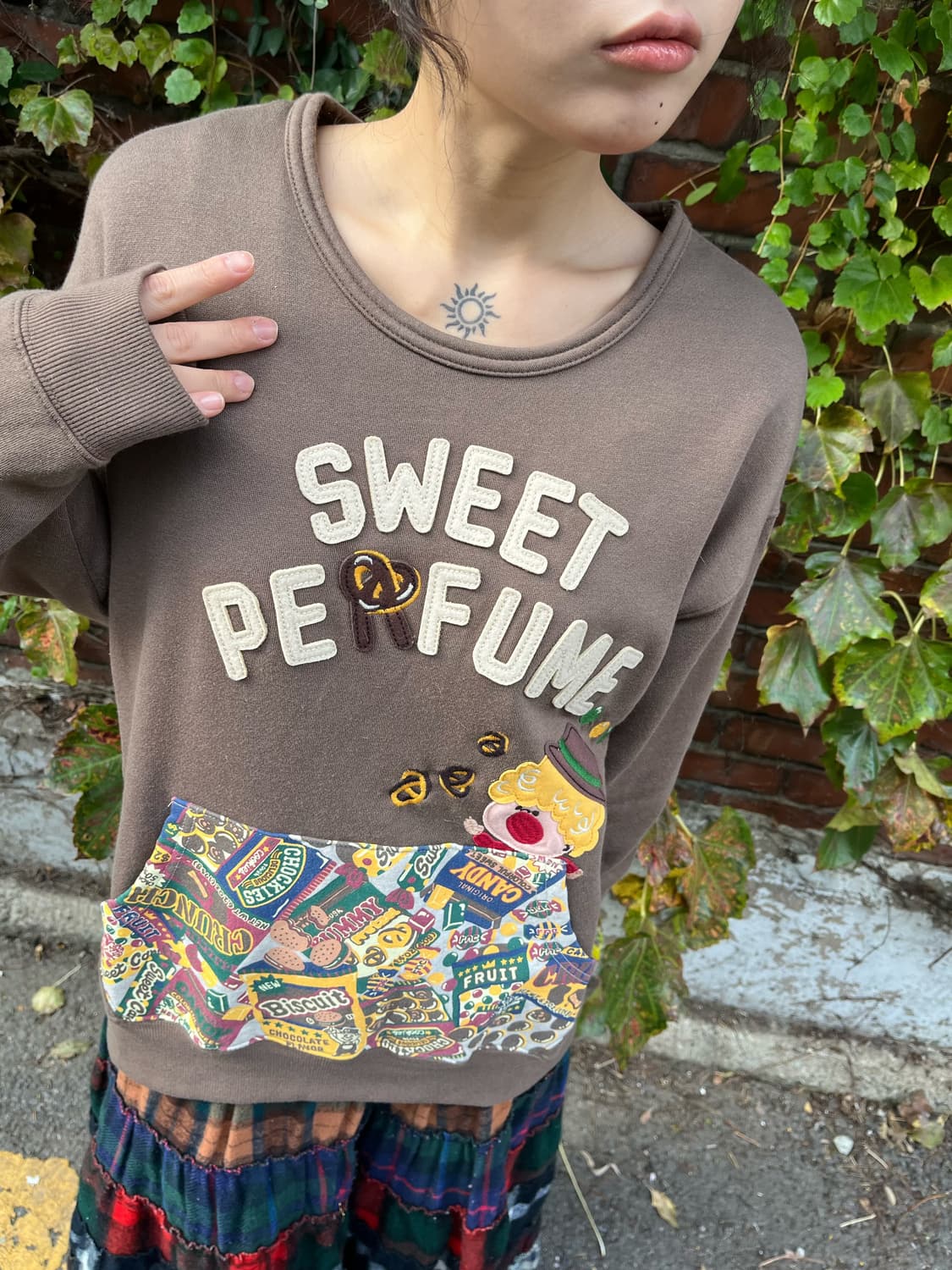 일본무드 패치 자수 포인트 맨투맨 상품이미지3