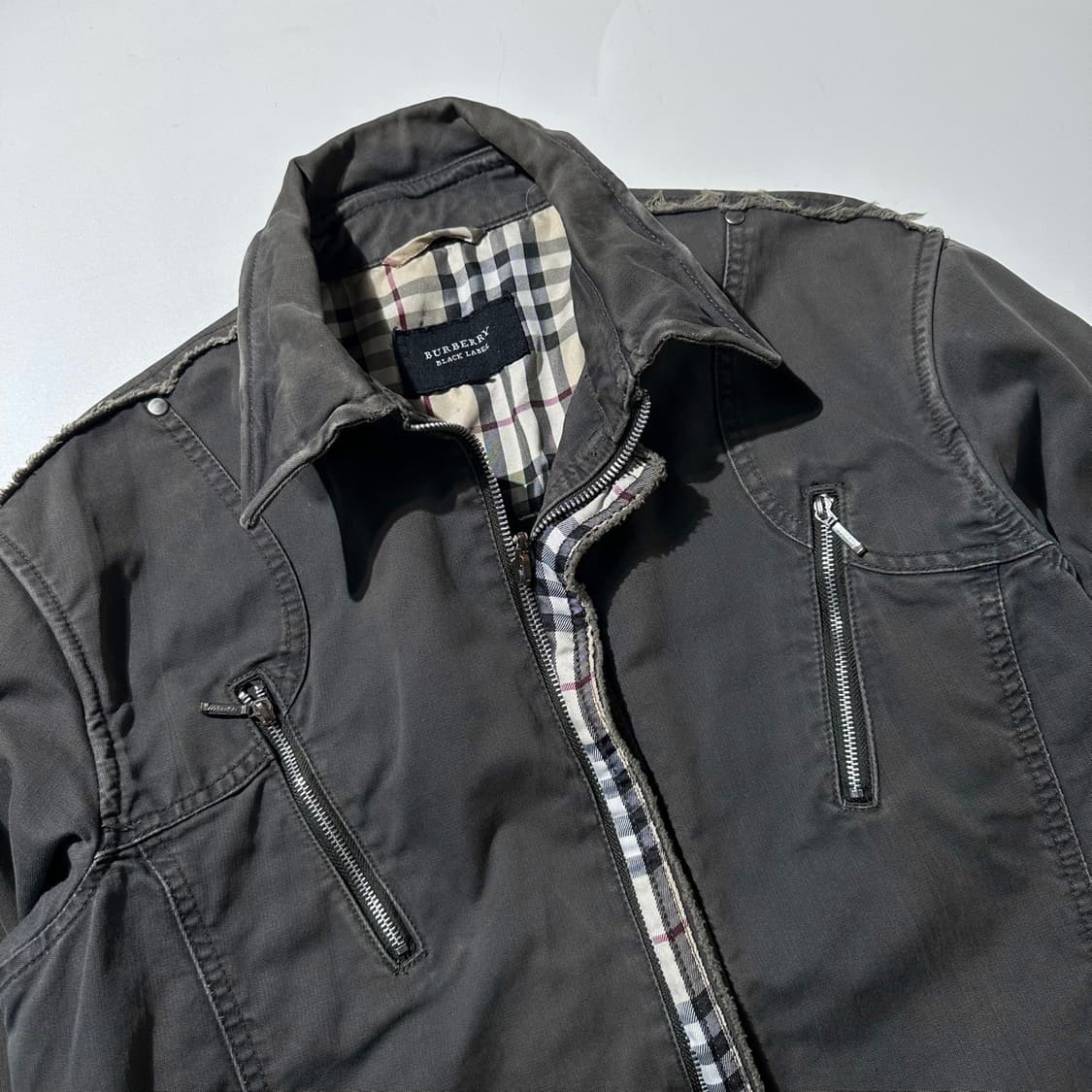 버버리 웨스턴 바이커 집업 셔츠 상품이미지3