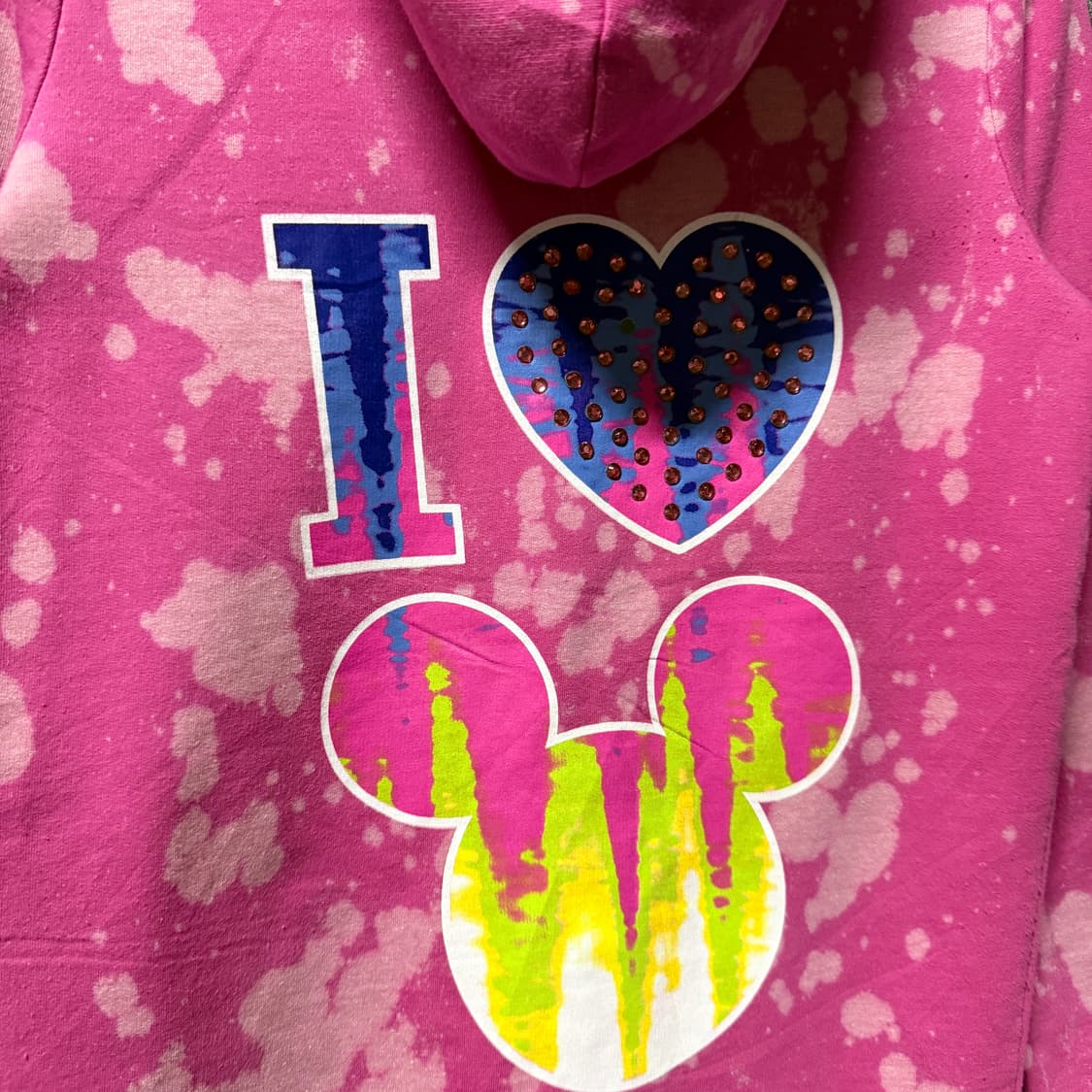 디즈니 미니 비즈, 스톤 디테일 멀티 프린팅 타이다이 집업 후디 상품이미지4