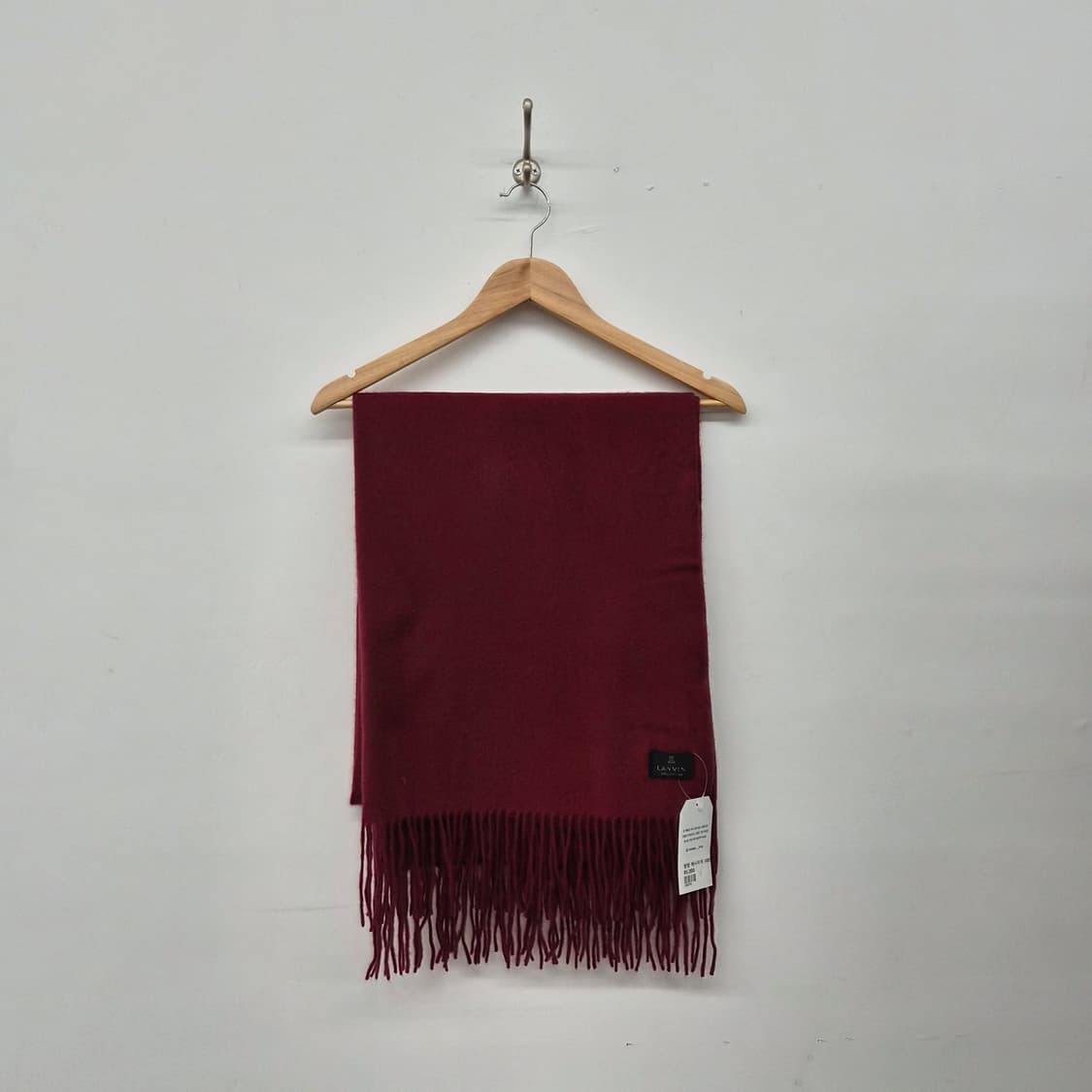 LANVIN 랑방 버건디 캐시미어 100% 목도리  상품이미지1