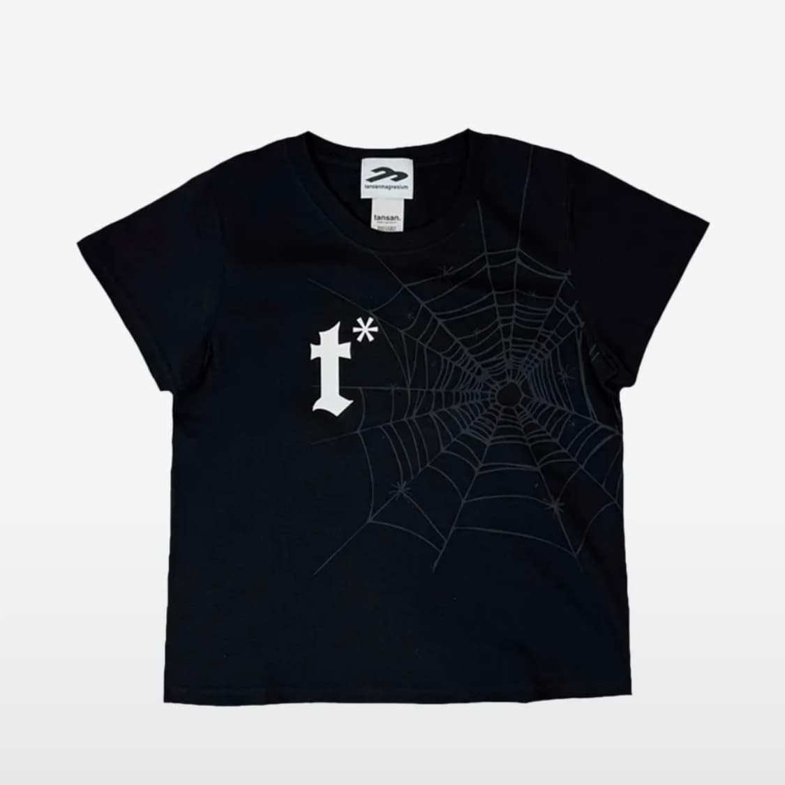 탄산마그네슘 스파이더 웹 티셔츠 블랙 상품이미지1
