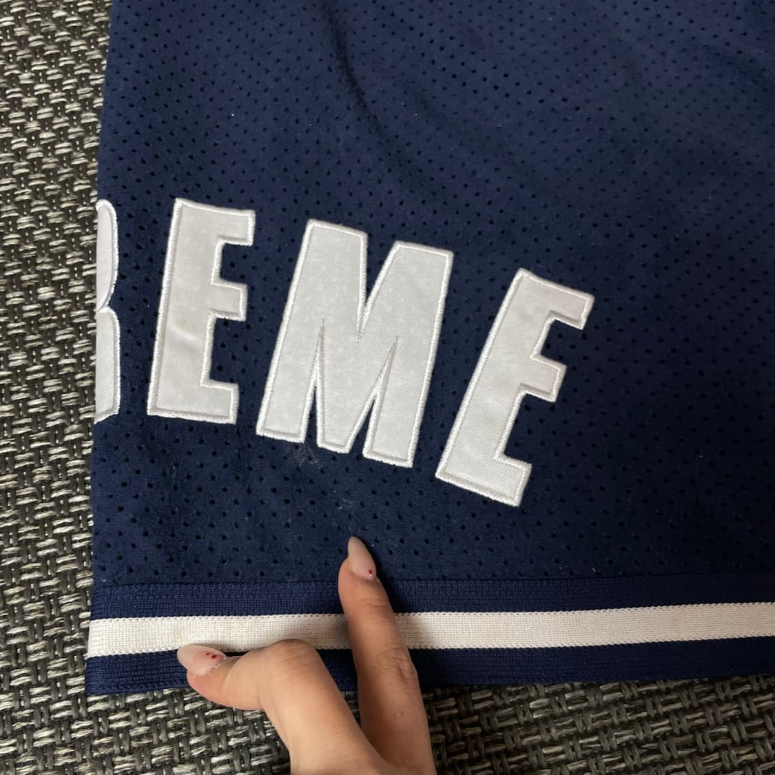 (밴딩) 슈프림 울트라 스웨이드 메쉬 쇼츠 네이비 M 상품이미지8