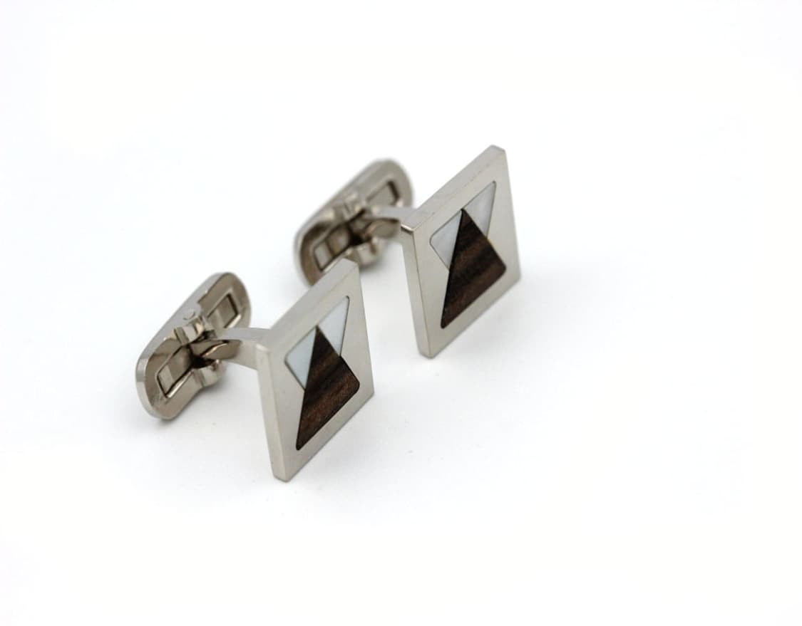 지방시 B+등급 천연자개 나무 한정판 남자 명품 커프스 상품이미지3