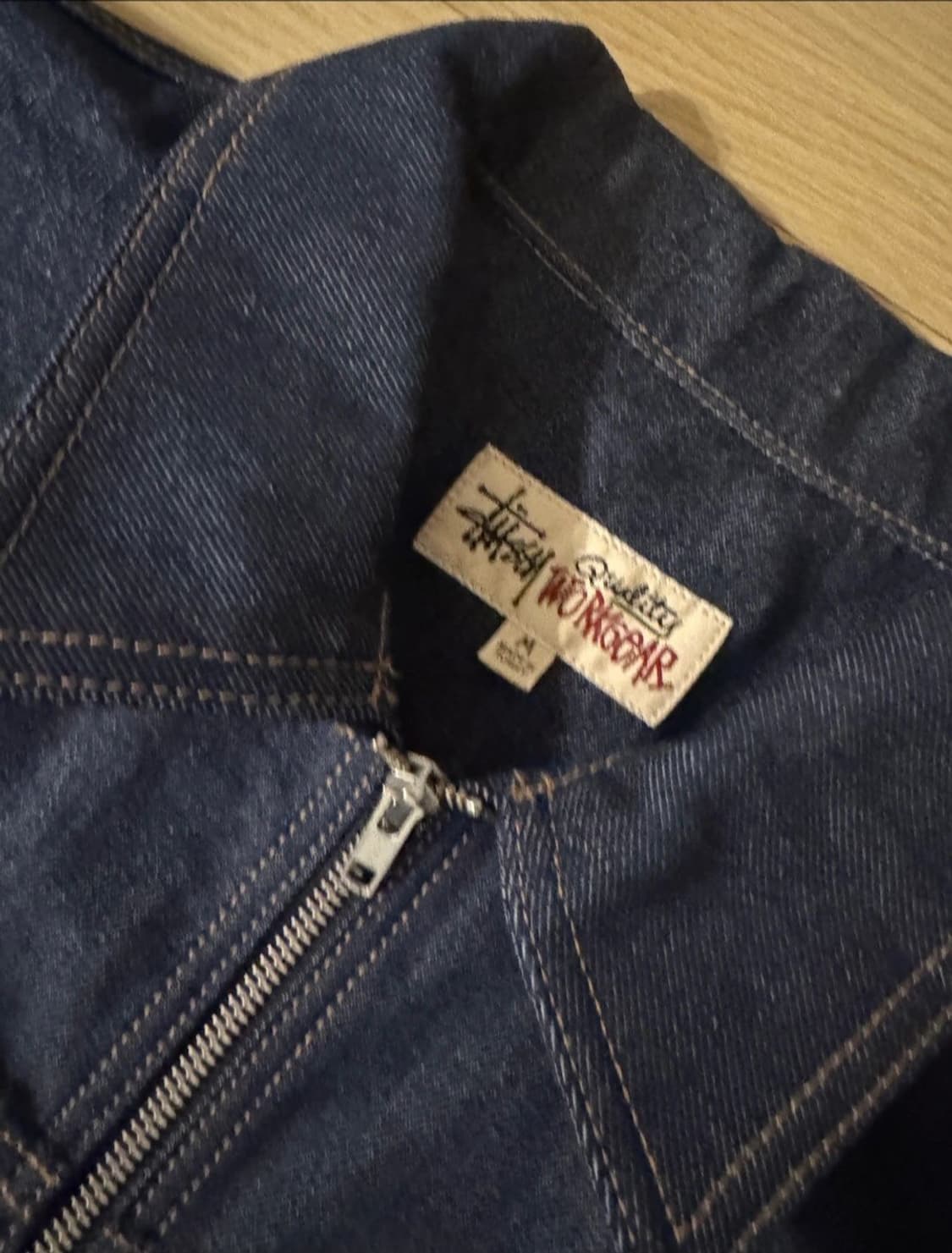 스투시 인디고 데님 집업 자켓 M 상품이미지3