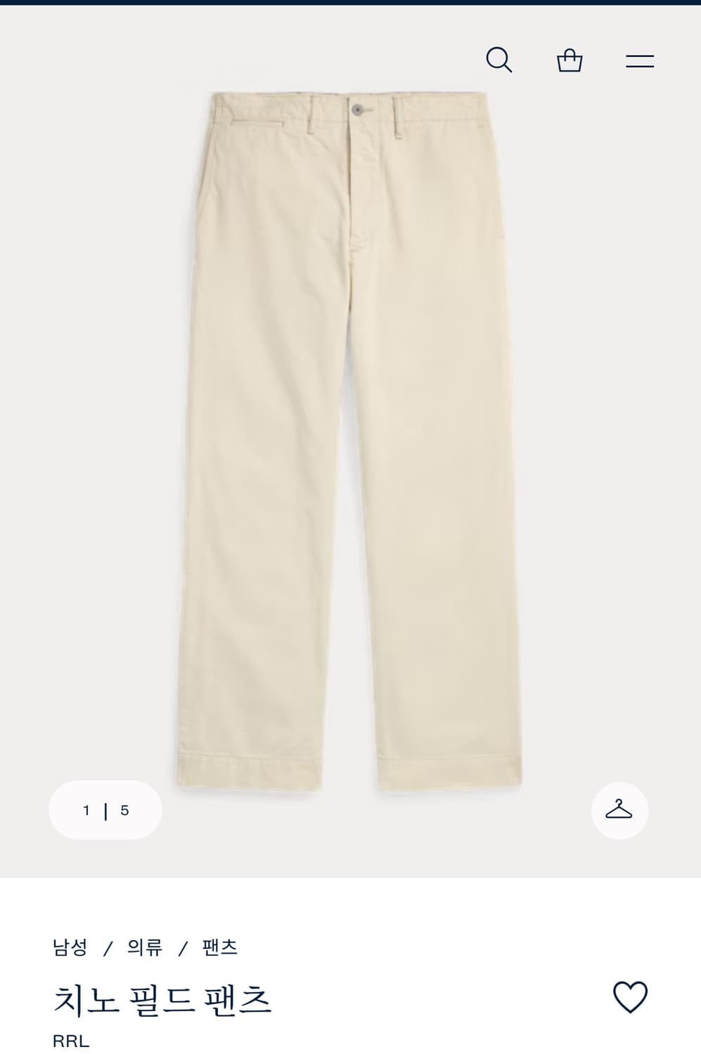 rrl 필드 치노 내추럴 30x30 상품이미지1