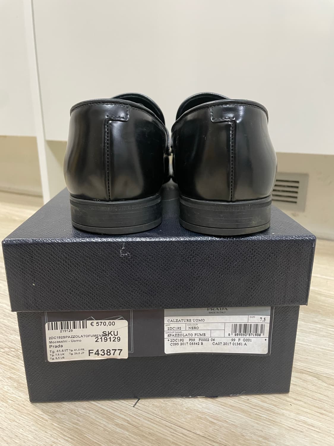 프라다 블랙 레더 로퍼 상품이미지4