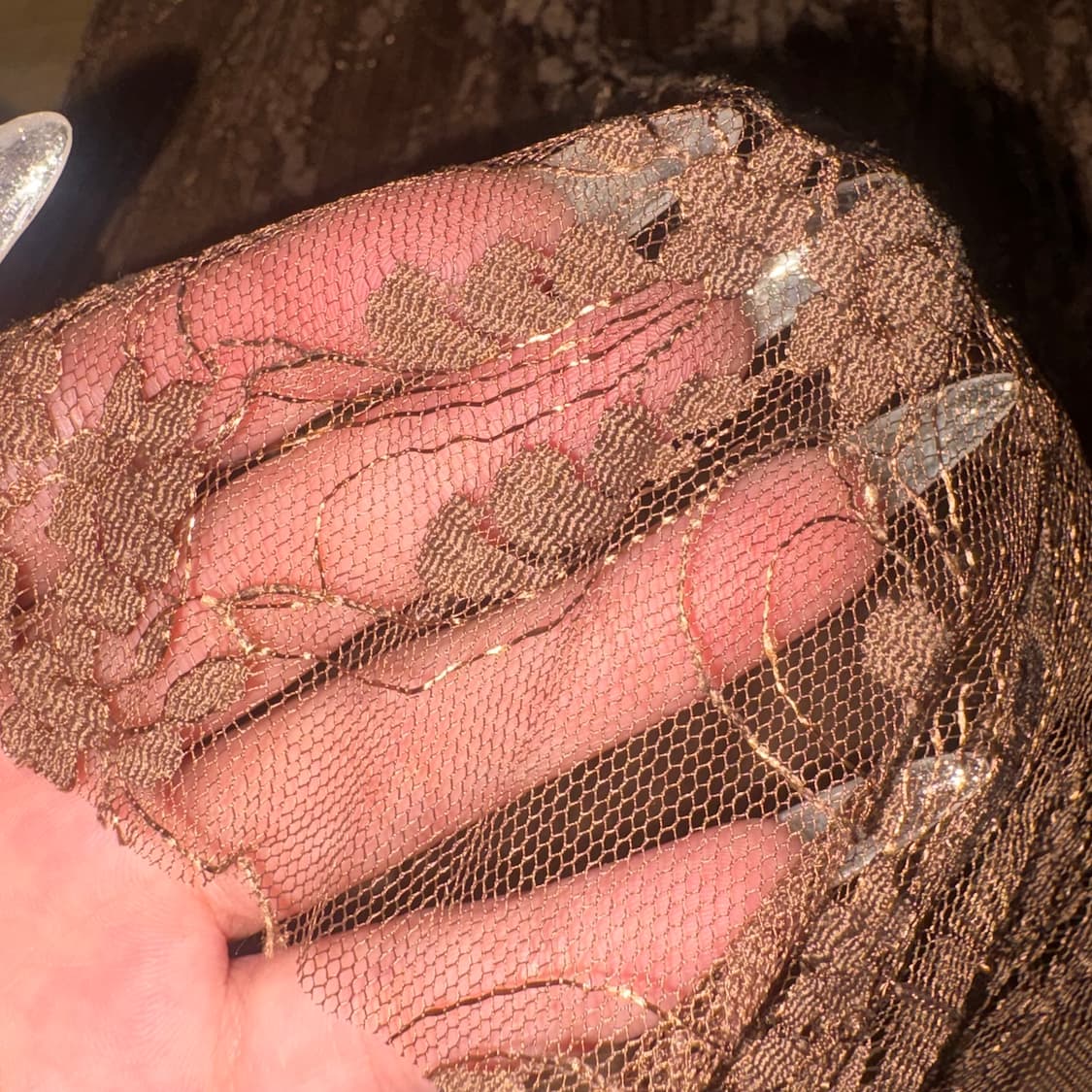 초코 브라운 레이스 샤 숏 스커트 상품이미지4