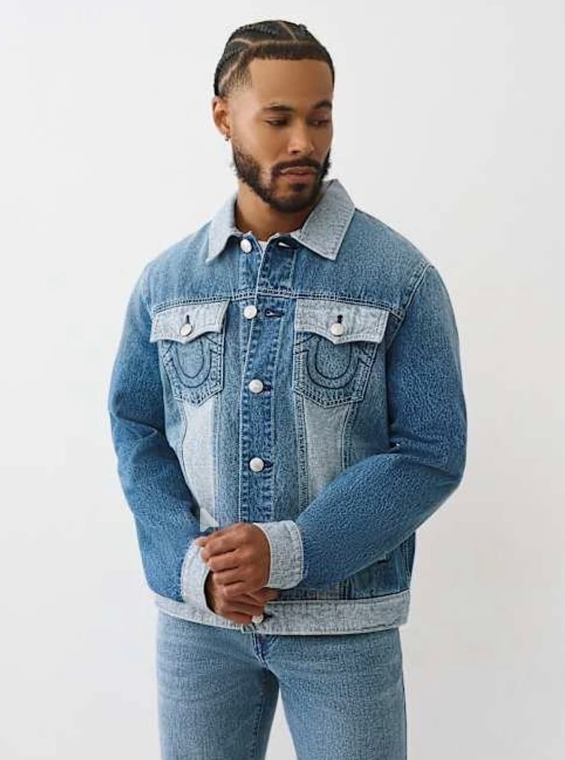 [새상품/미국] 트루릴리전 투톤 데님 자켓 M (리버스트러커700781) 상품이미지1