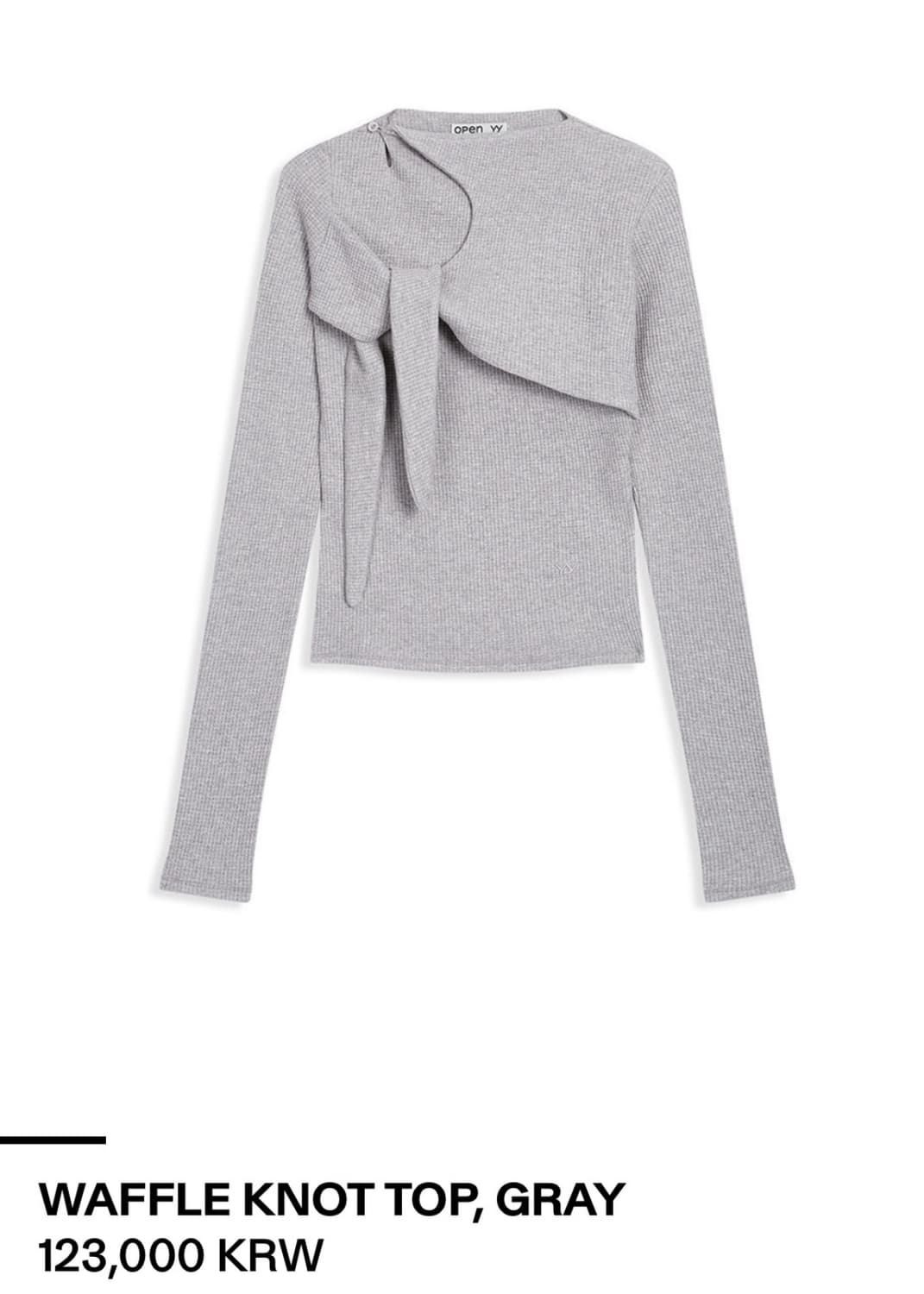 OpenYy 와플 리본 탑 상품이미지1