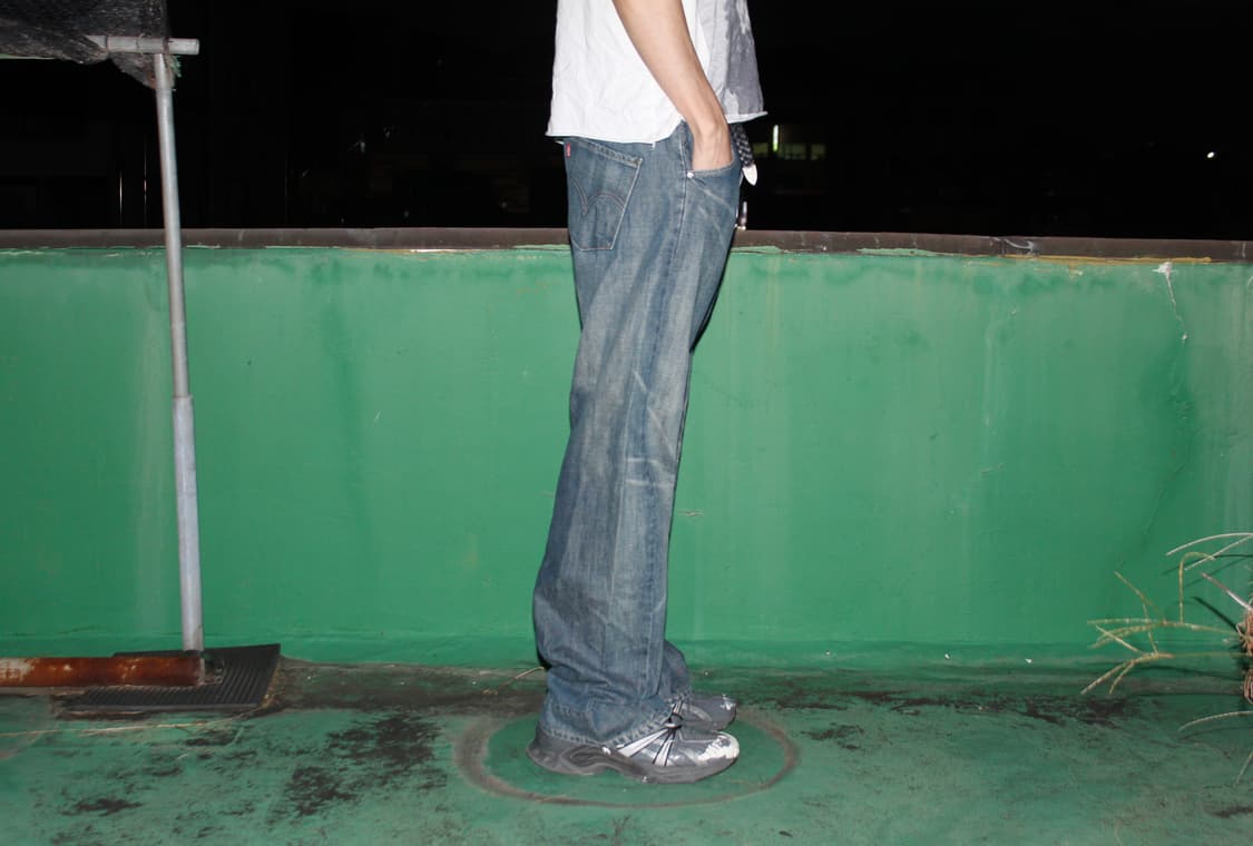 Slanted Hem Washing Denim Pants 상품이미지4