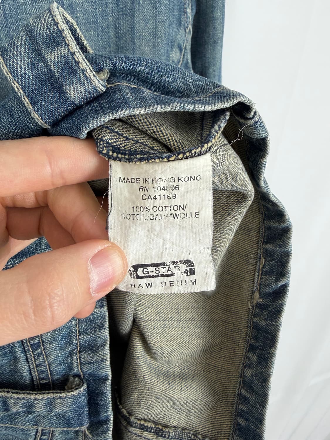 a133) 지스타 로우 워시드 데님 바이커 자켓 상품이미지7