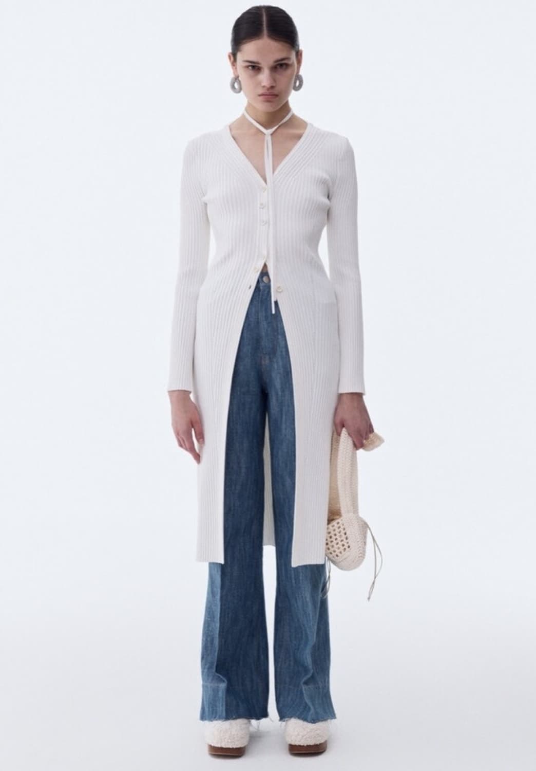 렉토 롱니트 가디건 드레스 s 상품이미지1