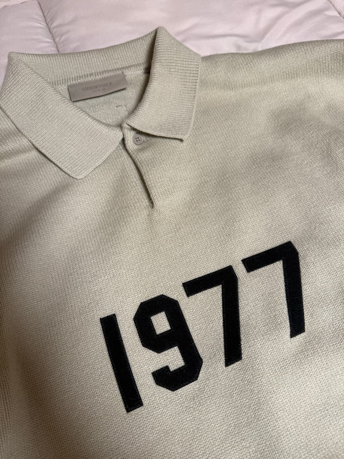 에센셜 1977 니트 롱슬리브 폴로 위트 L사이즈 상품이미지2