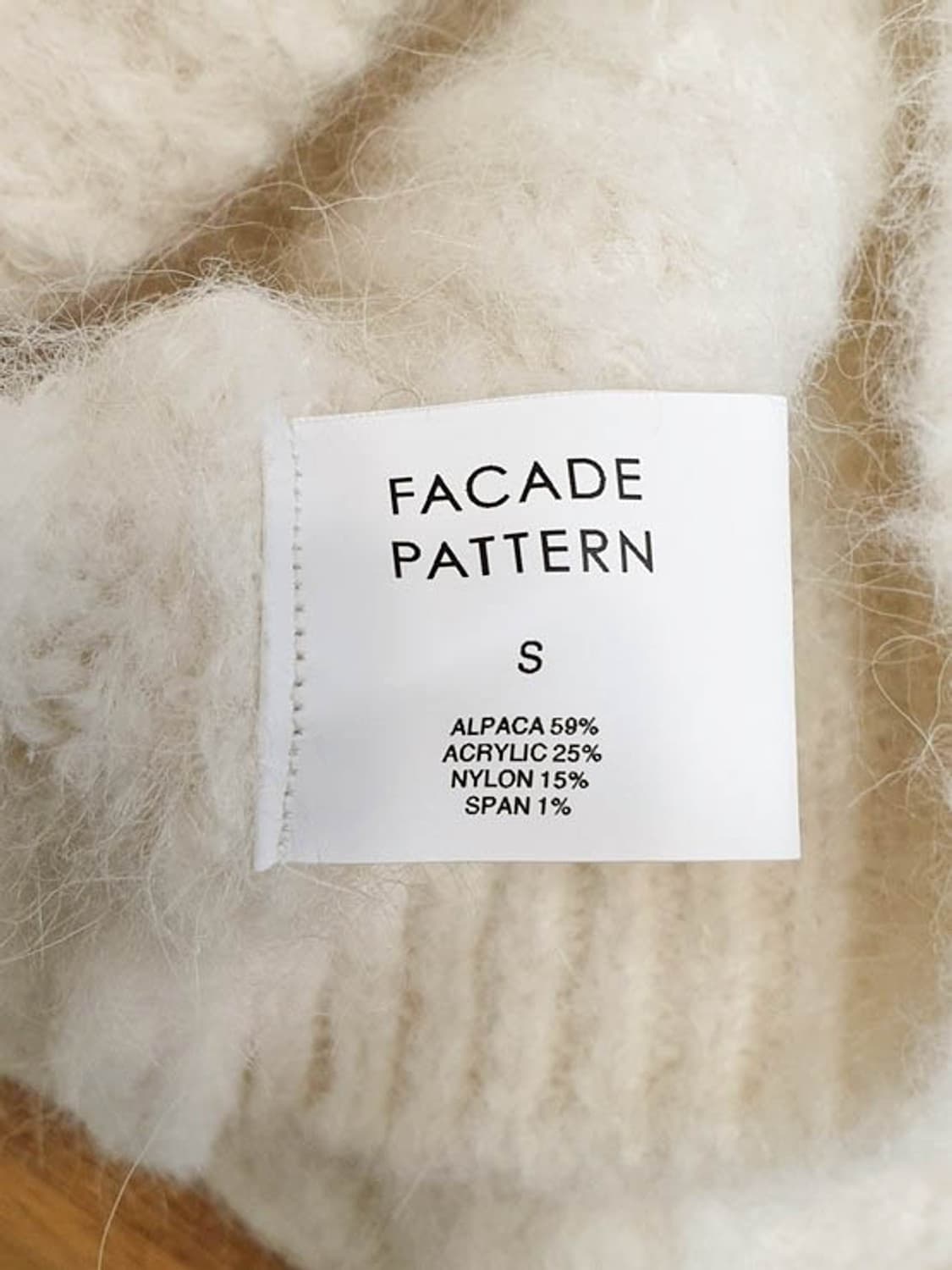 파사드패턴 여성 클라우드 알파카 가디건 S 상품이미지8