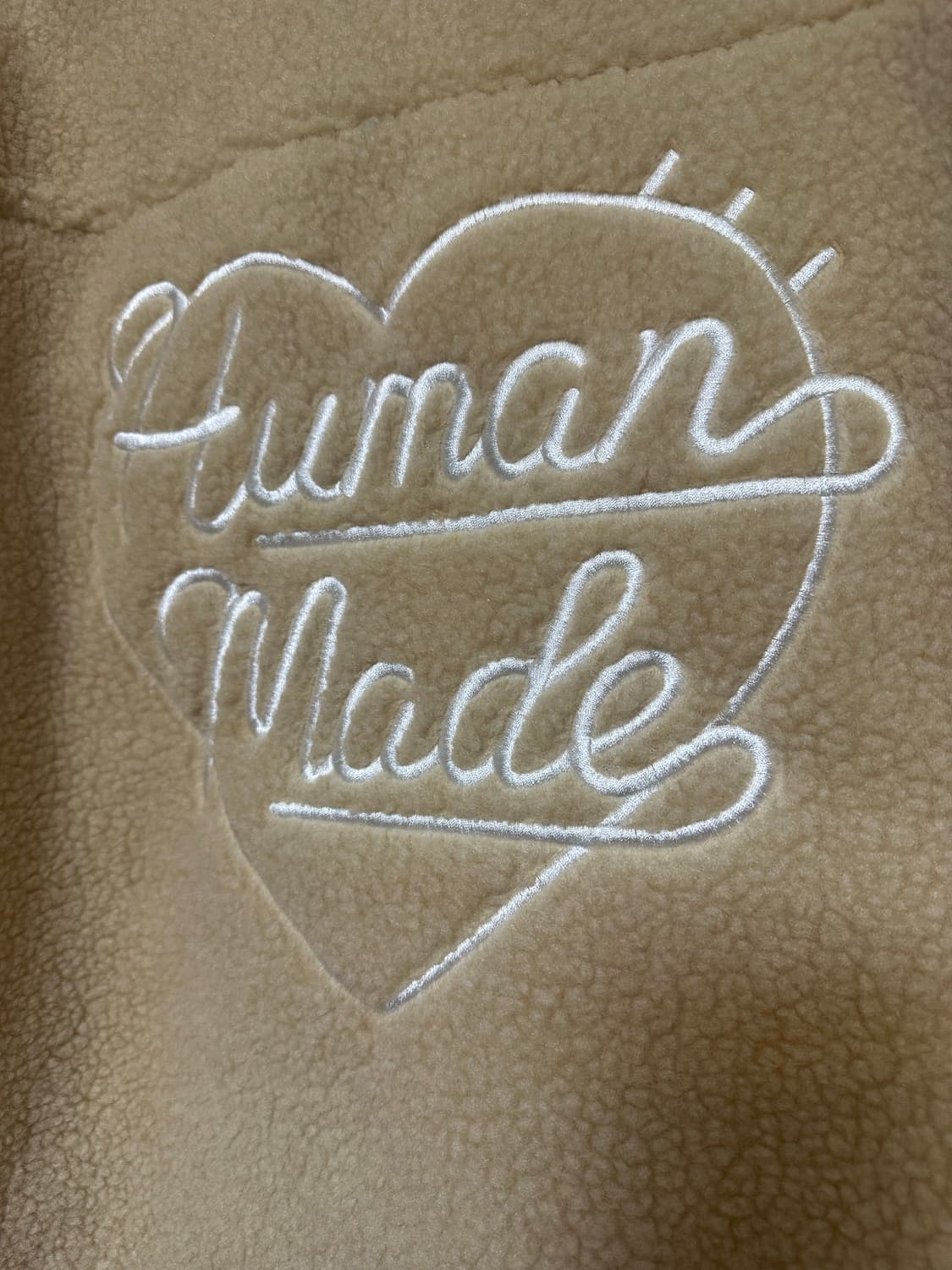 휴먼메이드 뽀글이 플리스 자켓 연베이지 상품이미지4