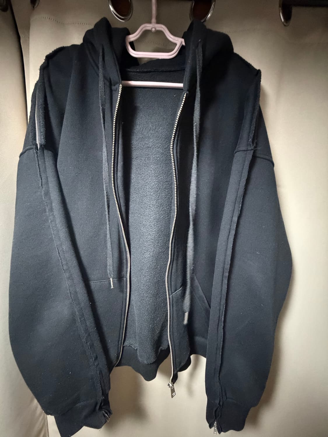 마이클로드 오버핏 기모 후드집업 김인호 후드집업 상품이미지2