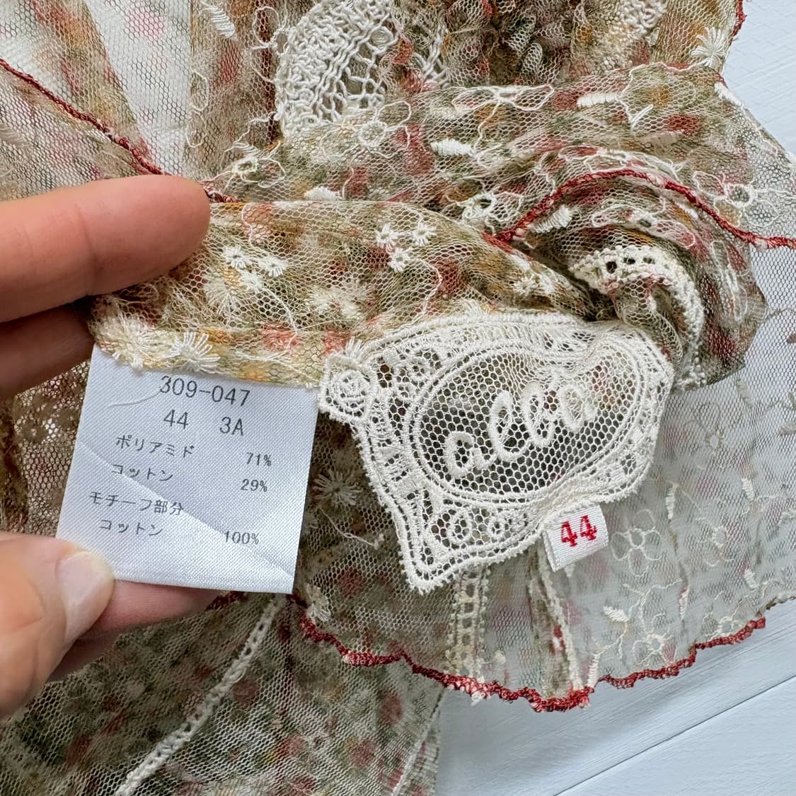 레이스 셔링 플라워 페어리 시스루 베스트 조끼 JPN 상품이미지4