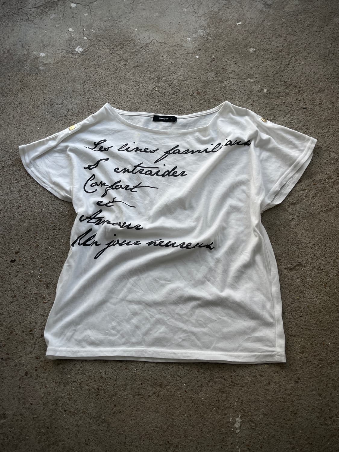 Lettering gold button t 상품이미지1