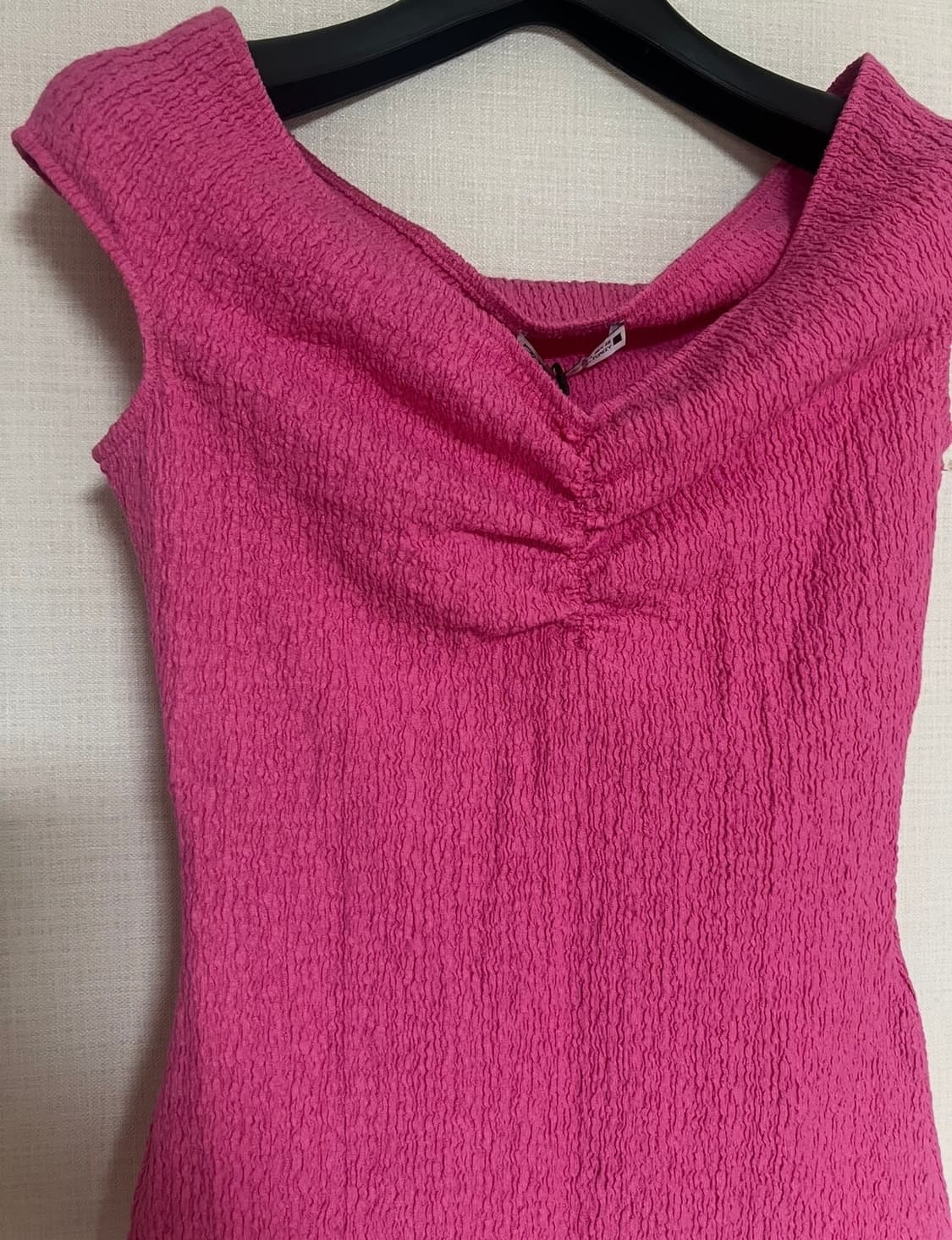 ZARA 자라 셔링 텍스쳐 탑 핑크, 자라 셔링탑, 자라 오프숄더 탑 상품이미지6