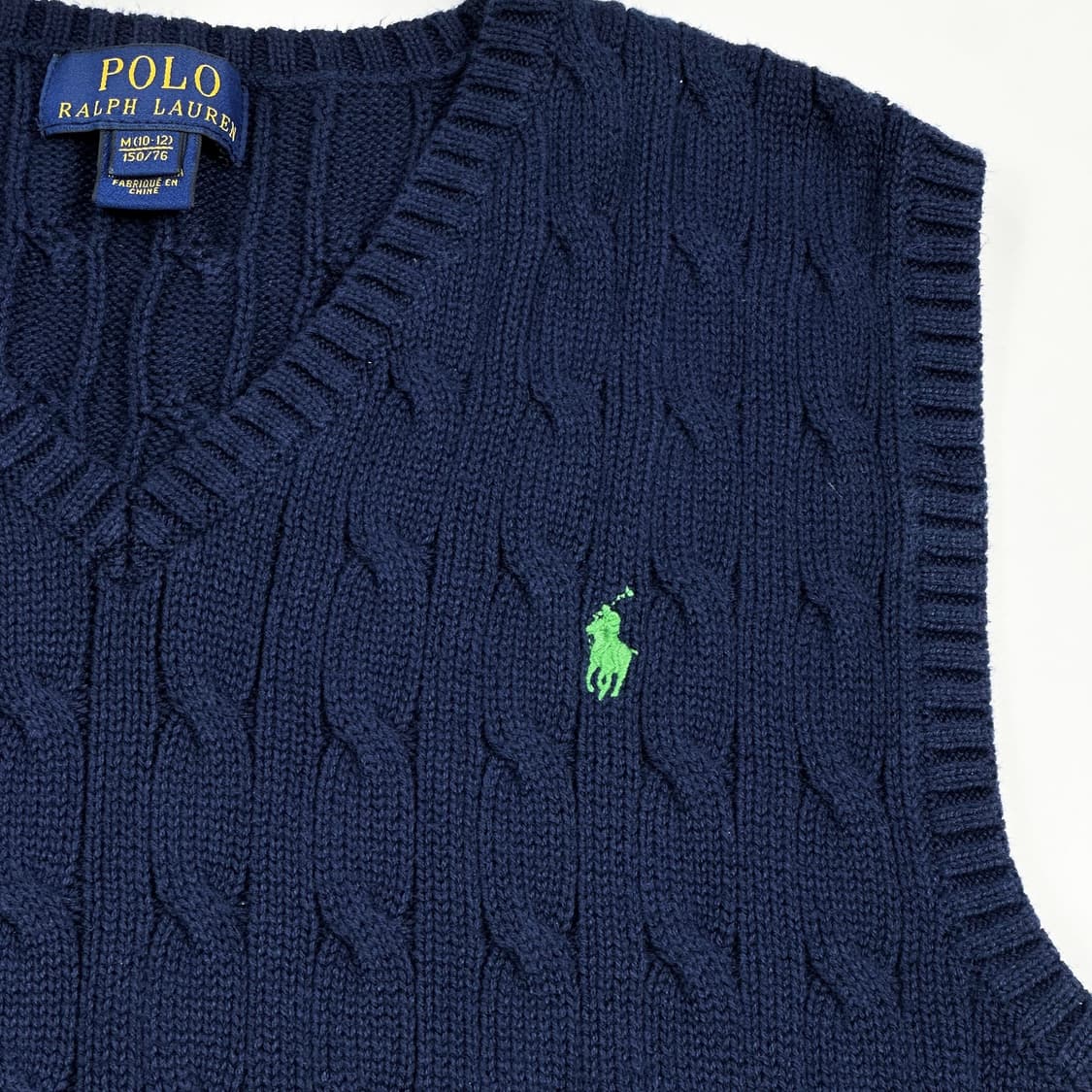 폴로 랄프로렌 보이즈 케이블 니트 조끼 네이비 실측여성S 상품이미지3
