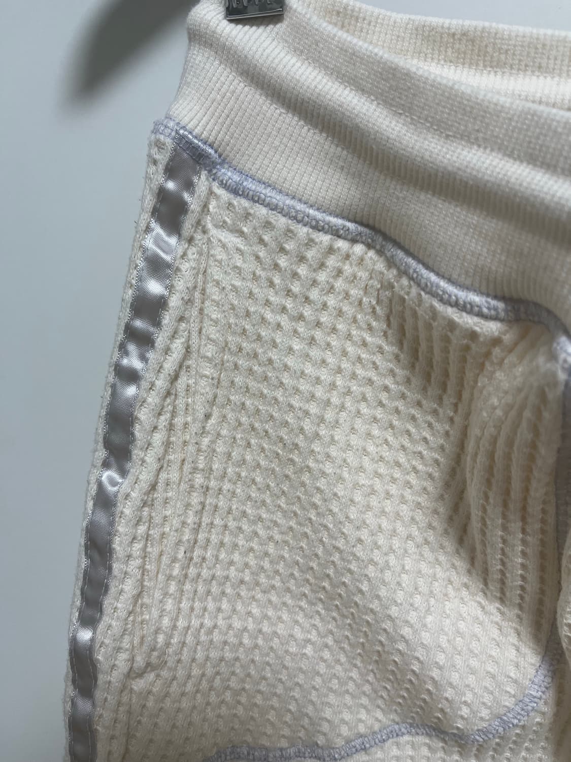 waffle banding skirt - ivory 상품이미지2