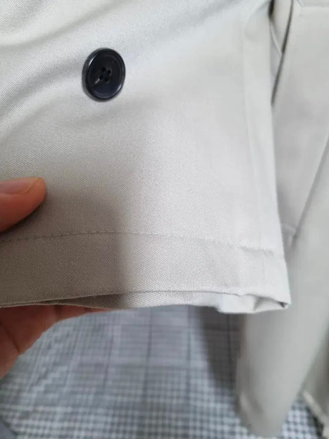 소신 턱시도 울 발마칸 트렌치코트 M 라이트 세이지 상품이미지3