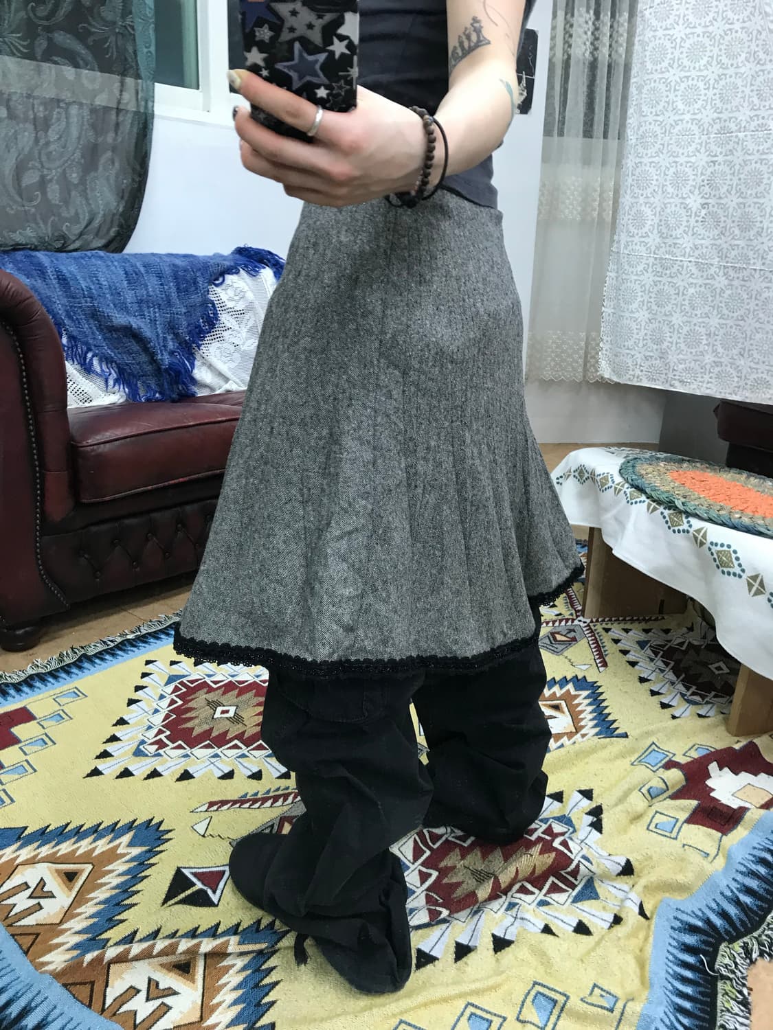 아날도바시니 디테일 미디스커트  상품이미지2