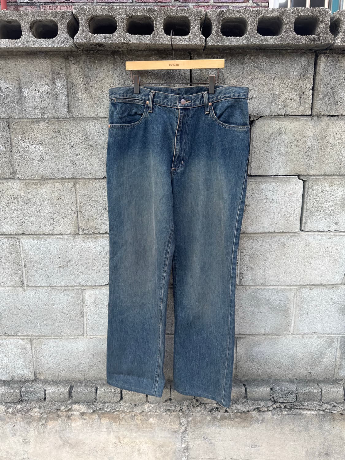 랭글러 빈티지 m1508 레귤러 스트레이트 워싱 데님 팬츠 36 상품이미지1