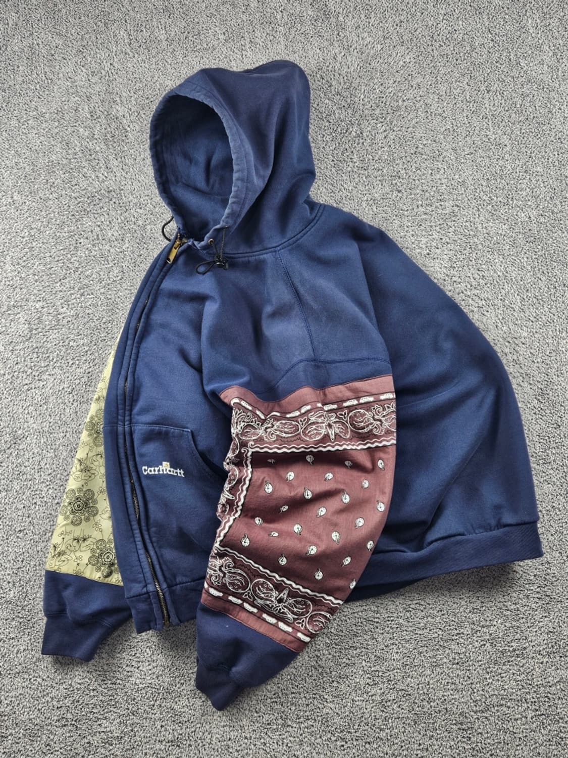 칼하트 페이즐리 반다나 커스텀 스웻 후드 집업 (2XL) / 11272 상품이미지3