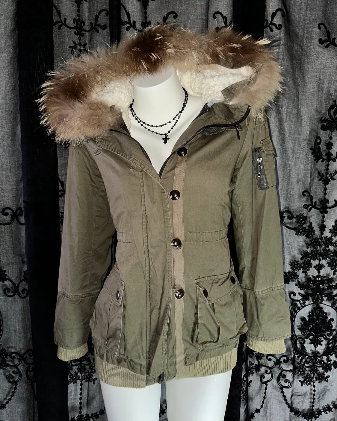 Khaki y2k jumper 상품이미지2