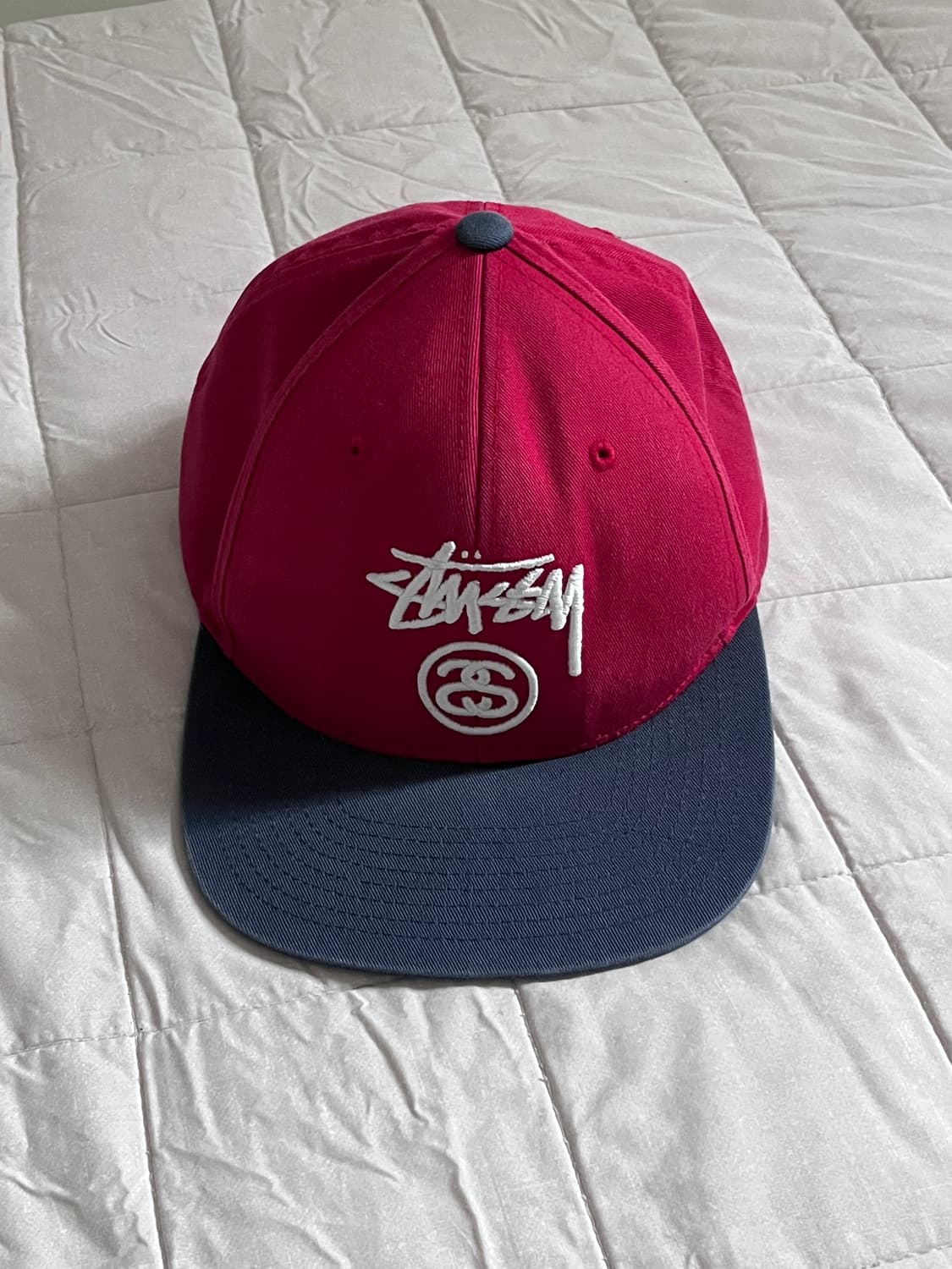 (착용감있음) 스투시 배색 모자 상품이미지1