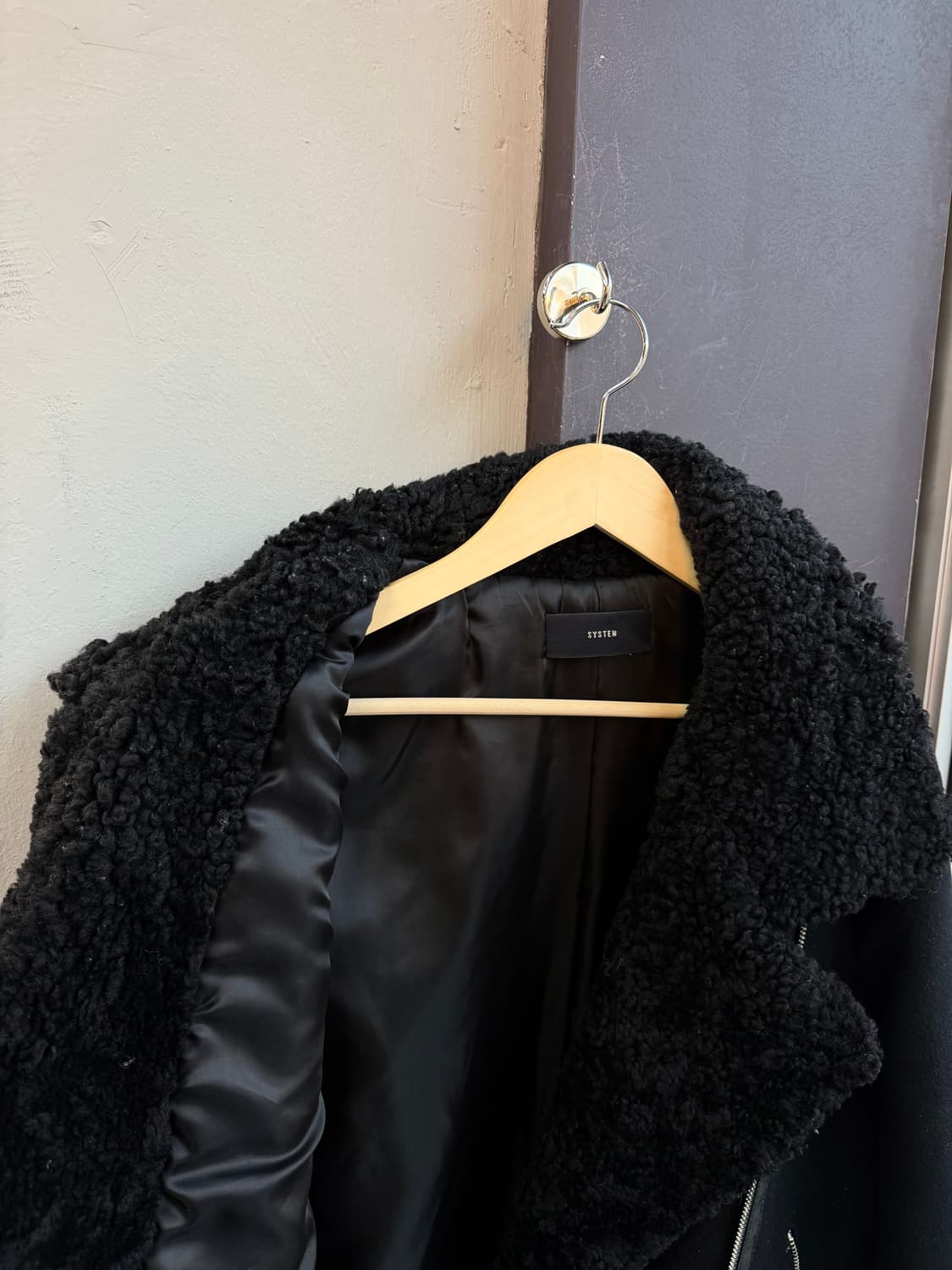 .82/ 시스템 리얼레더 무스탕 패딩 코트 상품이미지6