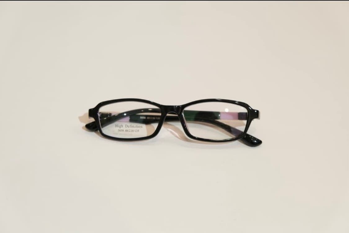 핑크 포인트 블랙 스퀘어 안경 상품이미지1