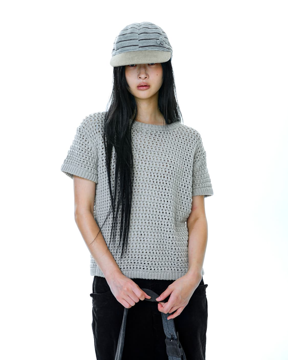Poing half knit gray 상품이미지1