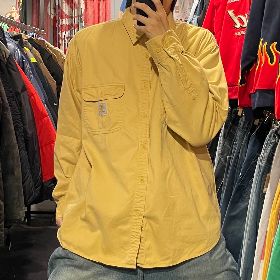 [IM] carhartt 칼하트 옐로우 긴팔셔츠 상품이미지2