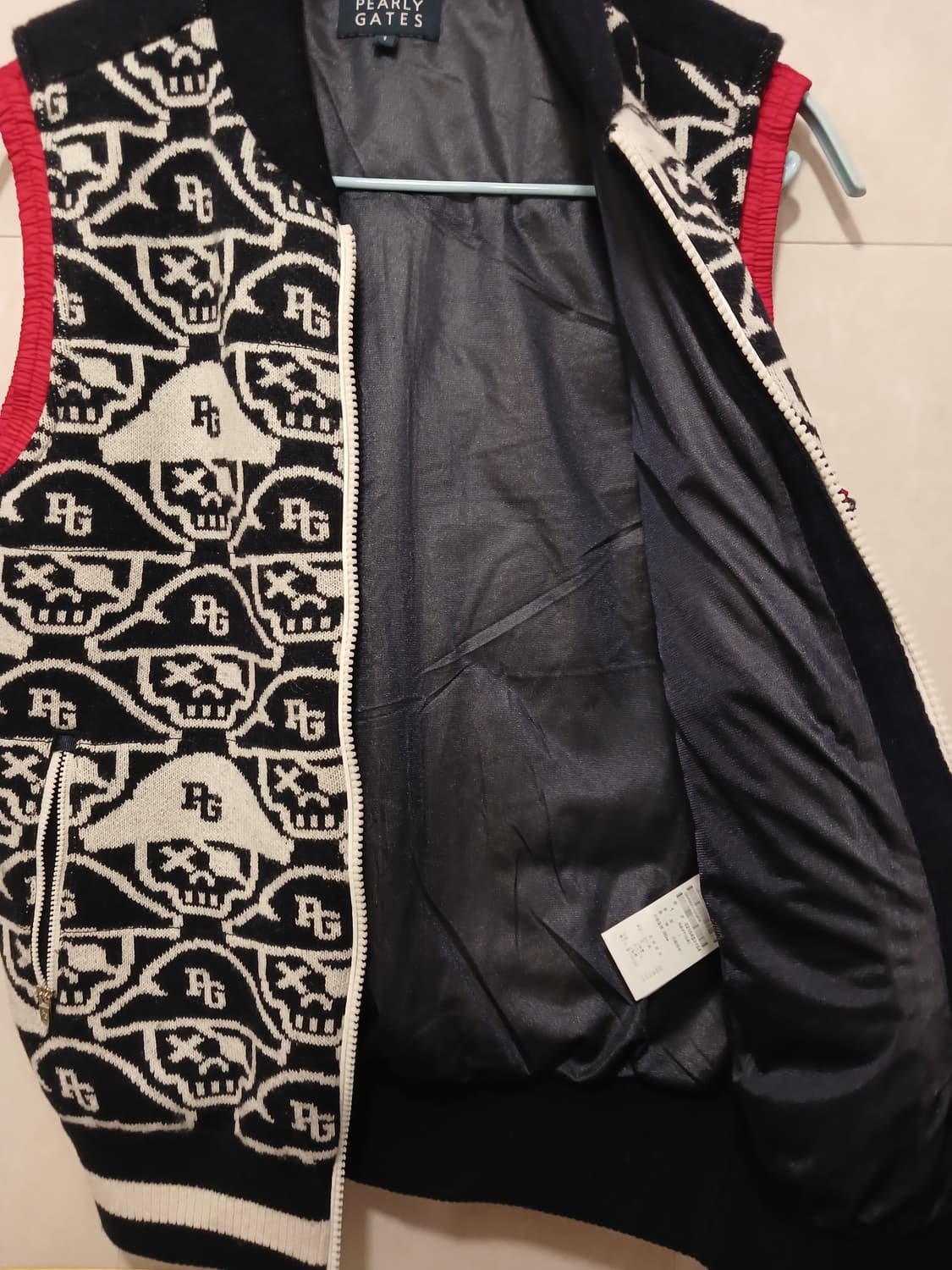 파리게이츠 정품 해골 패턴 모직 조끼 1 사이즈 상품이미지4
