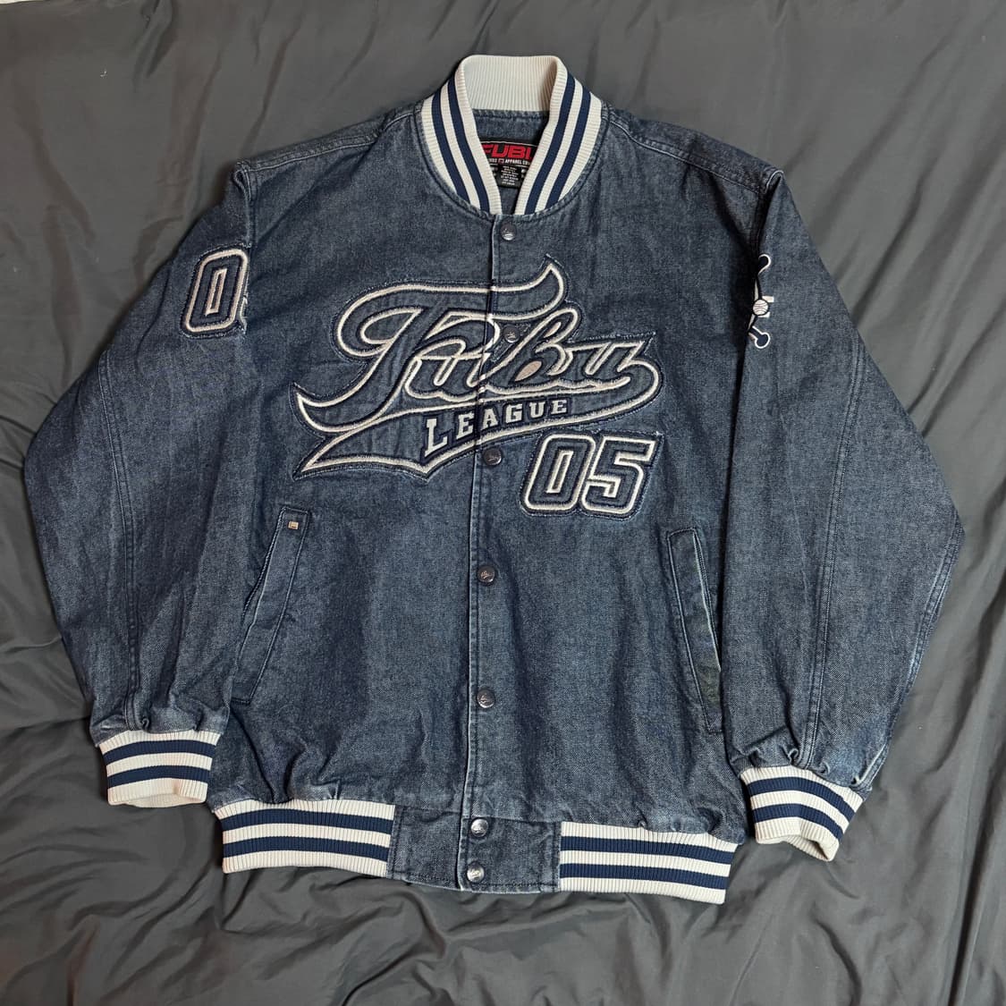 [FUBU] 후부 데님 야구점퍼 블루 빈티지 자켓 스타디움 상품이미지1