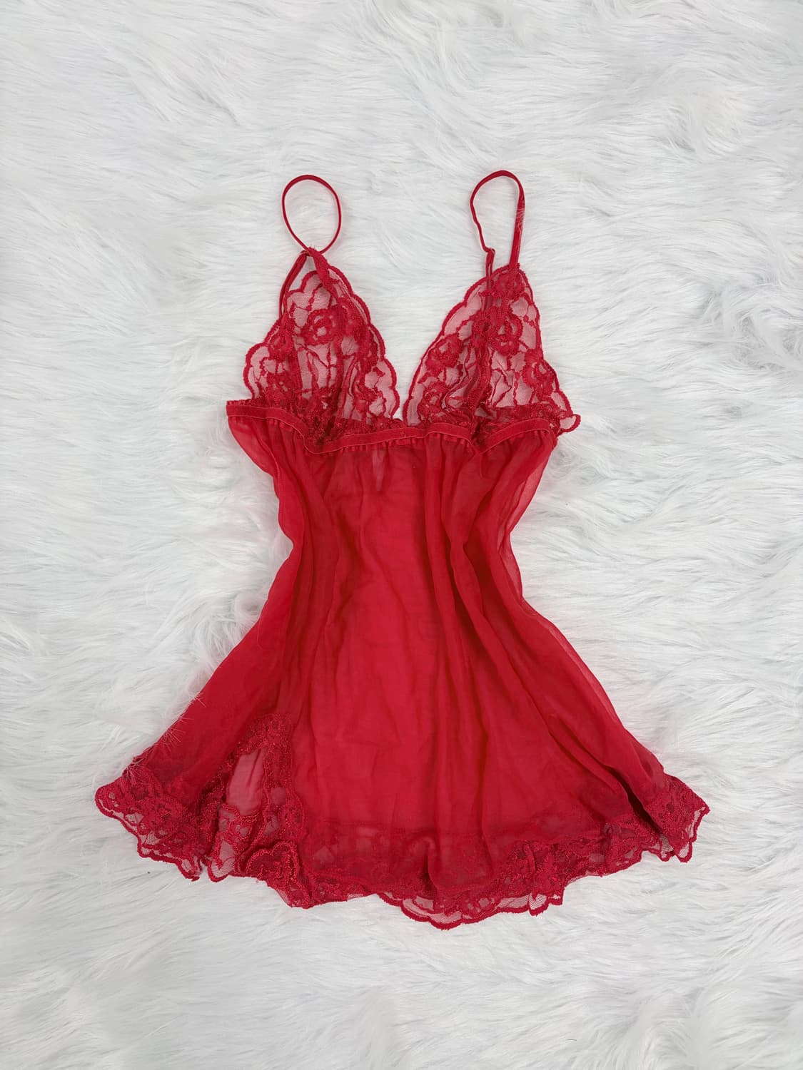 00s 레드 고스 펑크 그런지 나시 원피스 & 슬립 & 브라렛 상품이미지9