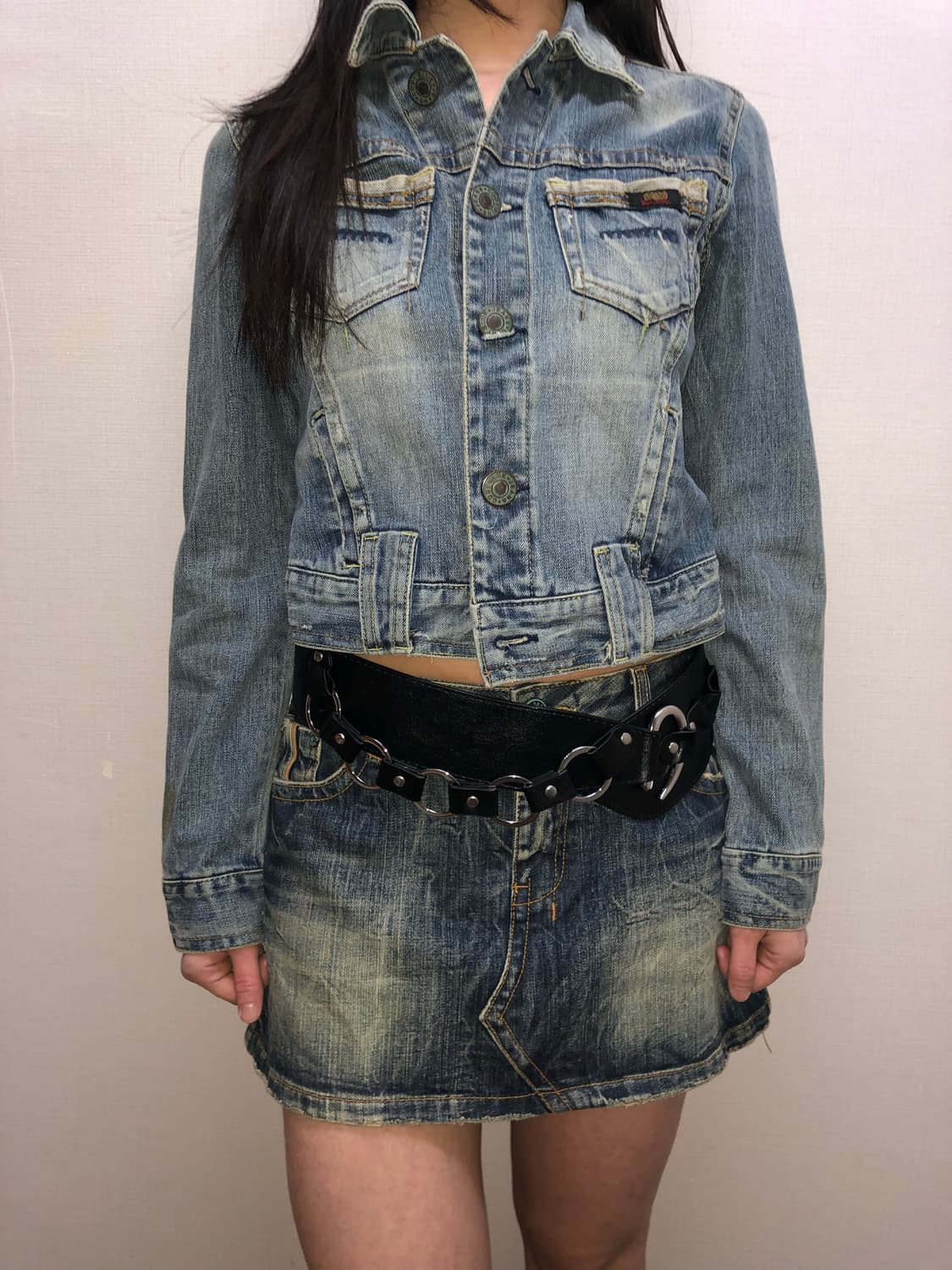 빈티지 데님 크롭 자켓 상품이미지3